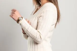 Maglia con maniche lunghe, beige