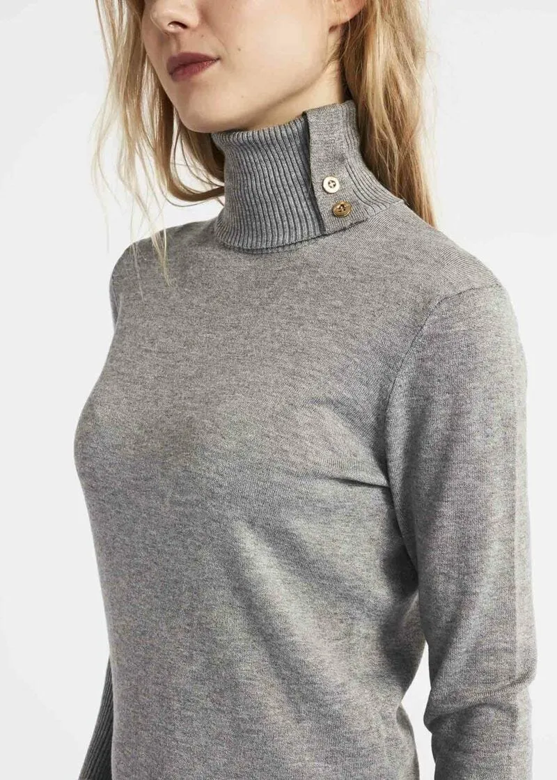 Maglia dolcevita con bottoni dorati