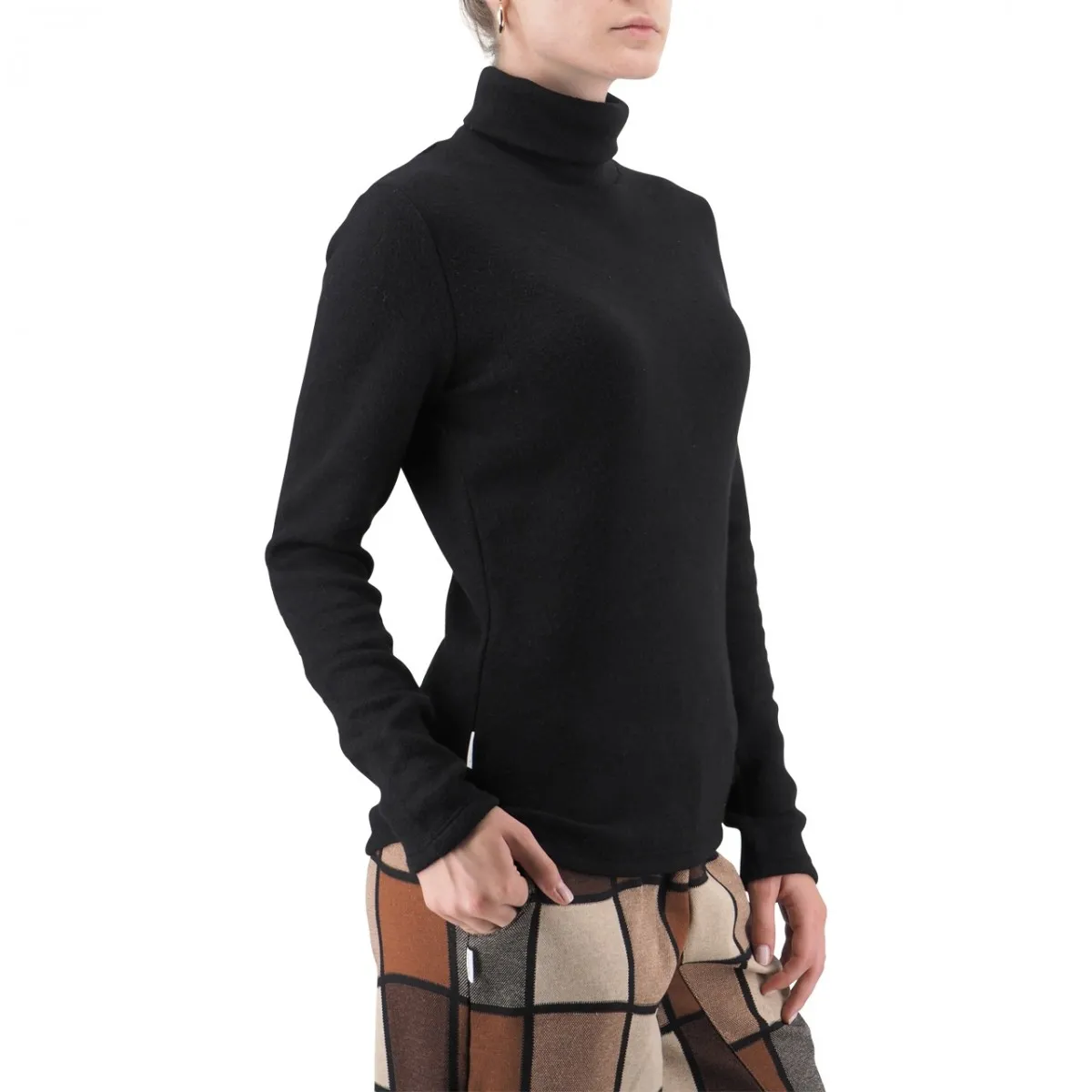 Maglia Dolcevita In Viscosa Slim