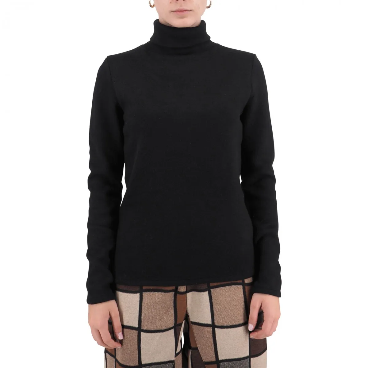Maglia Dolcevita In Viscosa Slim