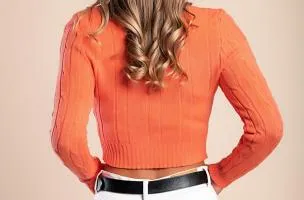 Maglietta in maglia con scollo a 