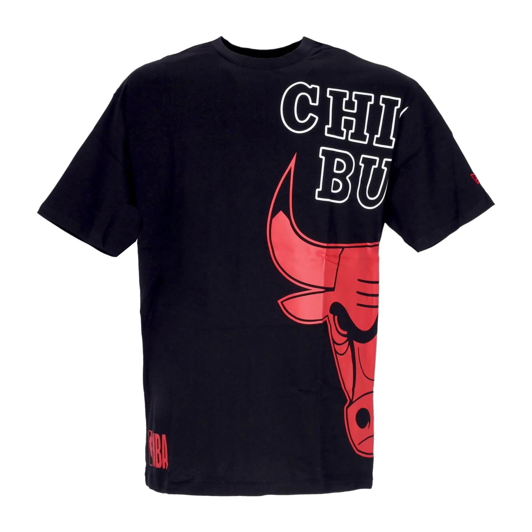 Maglietta Uomo Nba Half Logo Oversized Tee Chibul Black/front Door Red