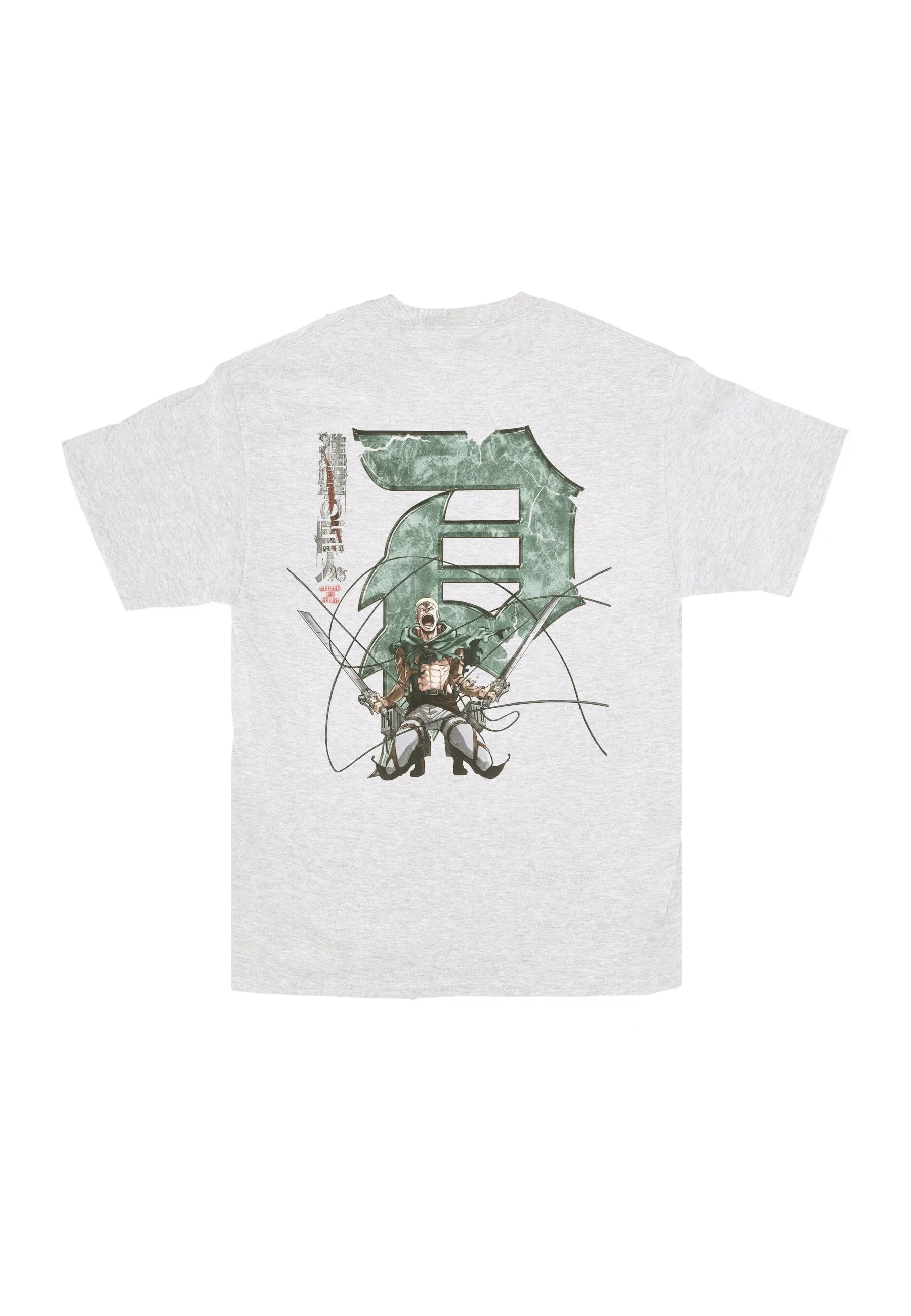 Maglietta Uomo Reiner Dirty P Tee X Attack On Titan Ash Heather