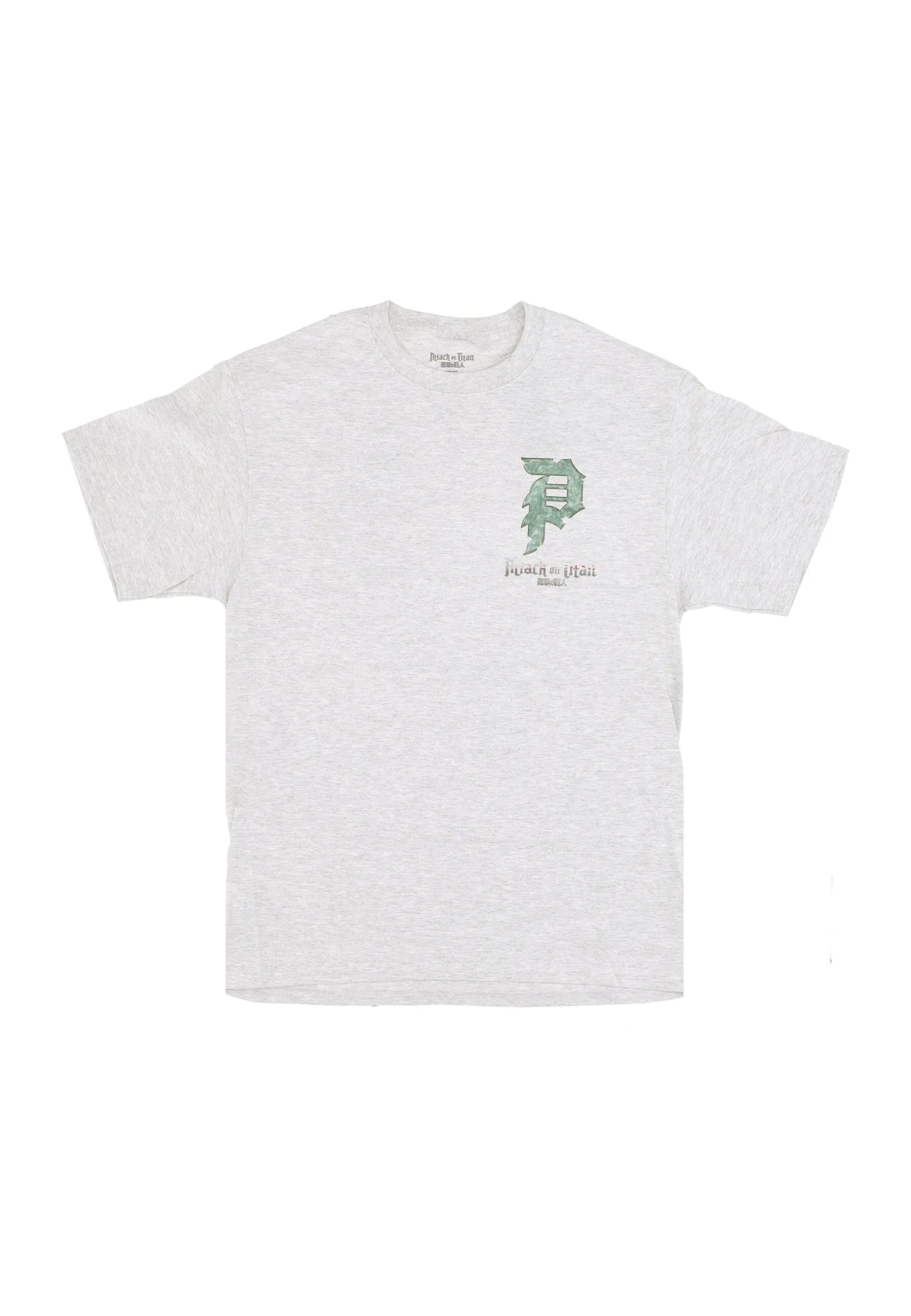 Maglietta Uomo Reiner Dirty P Tee X Attack On Titan Ash Heather