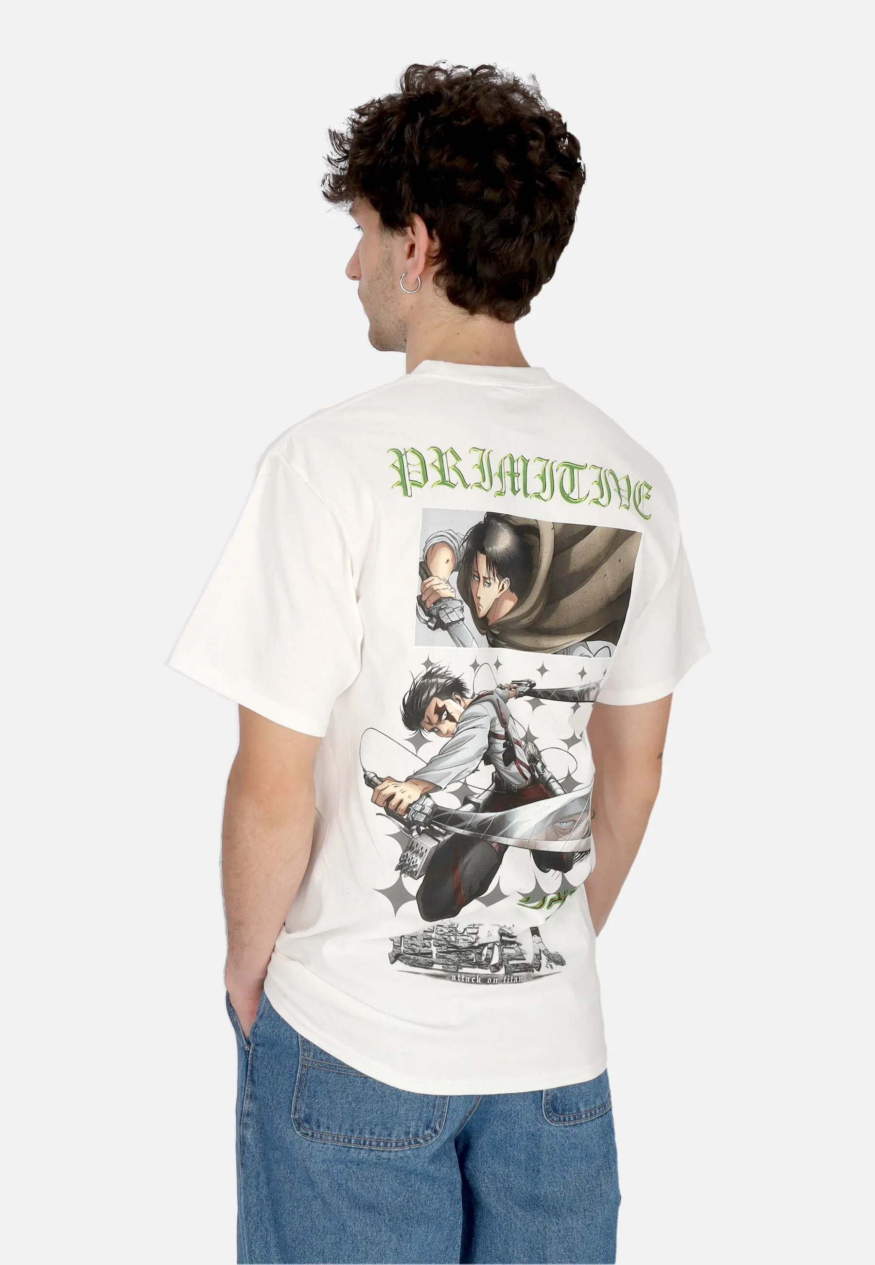 Maglietta Uomo Scout Tee X Attack On Titan White