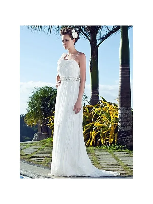 MARCIA - Abito da Sposa a tubino in georgette