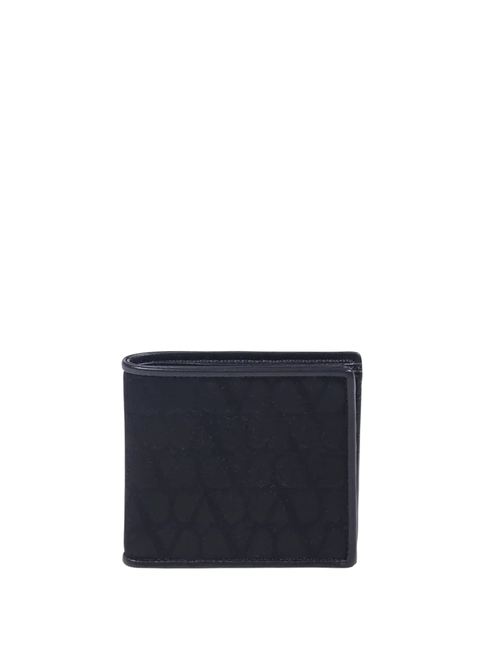 MEN VALENTINO GARAVANI BLACK POLYESTER BILLFOLD WALLET ONLY CARD