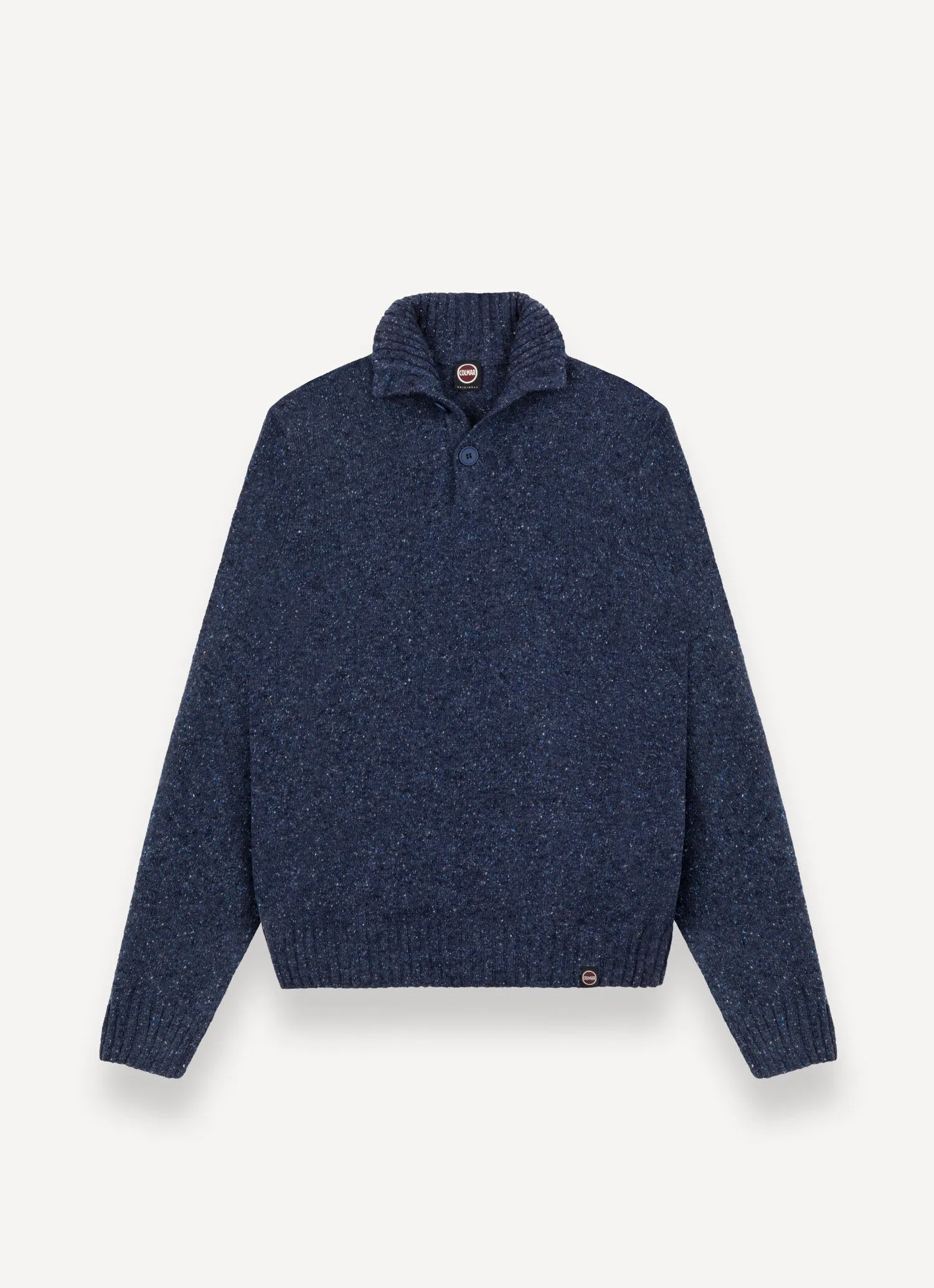 Multi-coloured pullover with buttons