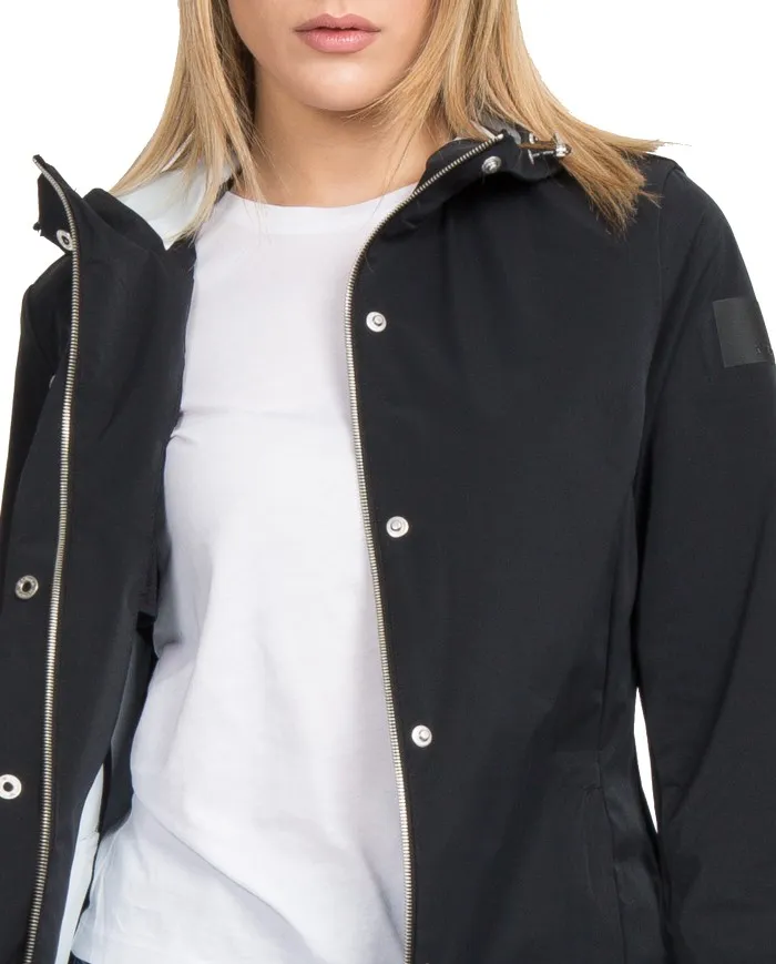MUSEUM Trench Donna MS22BEDJA23PL062 Ysabel P-EE Impermeabile Bottoni Nero 332 BLACK BEAUTY