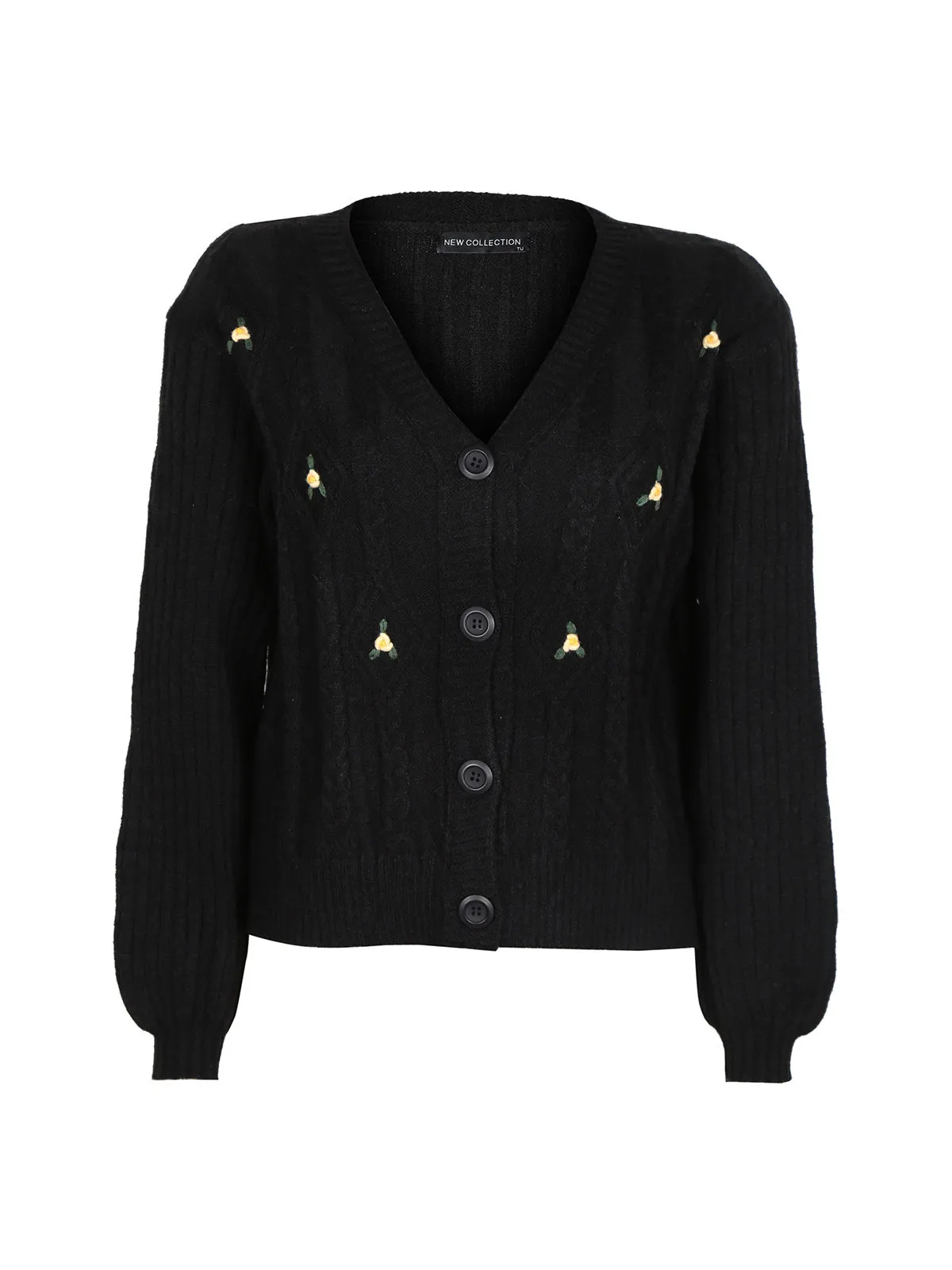 New Collection Cardigan femme à fleurs brodées