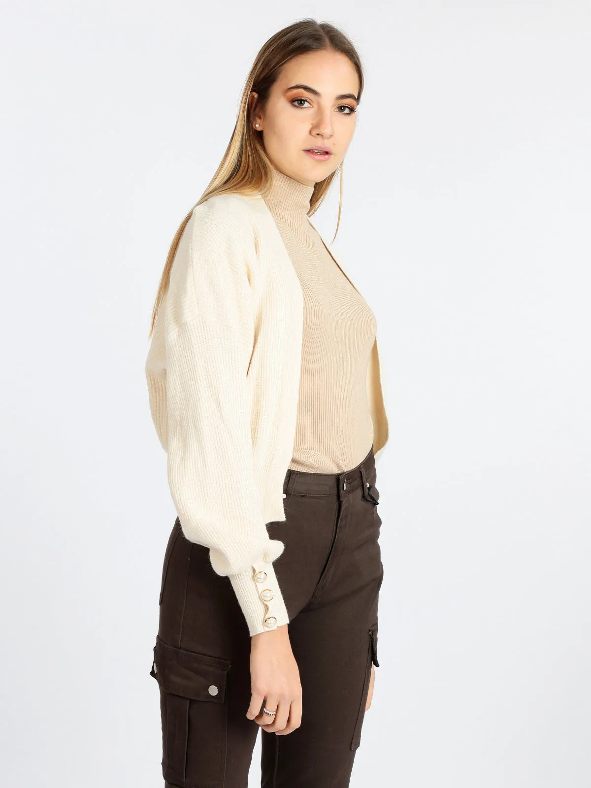 Olger Cardigan femme en maille ajourée