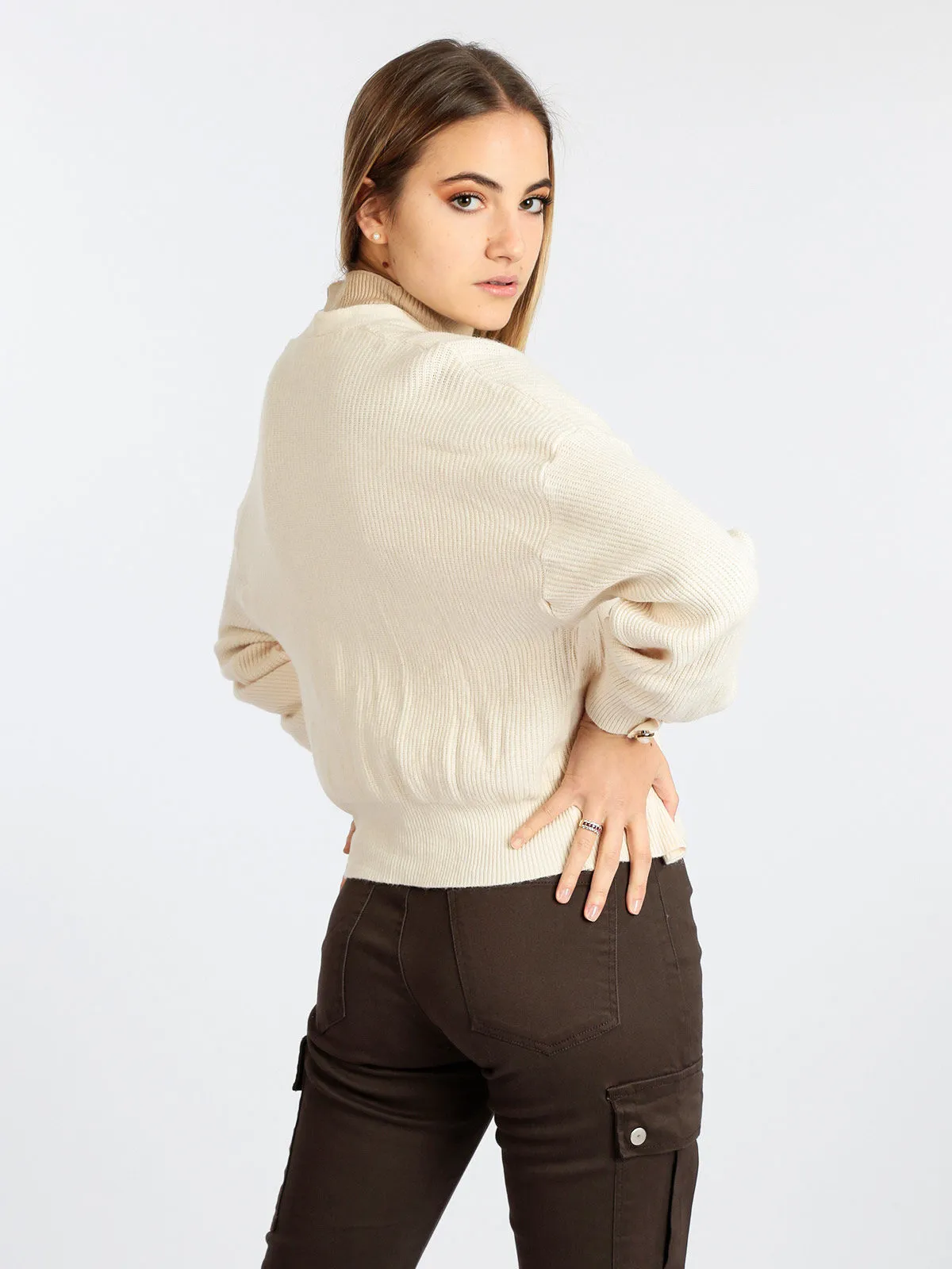 Olger Cardigan femme en maille ajourée