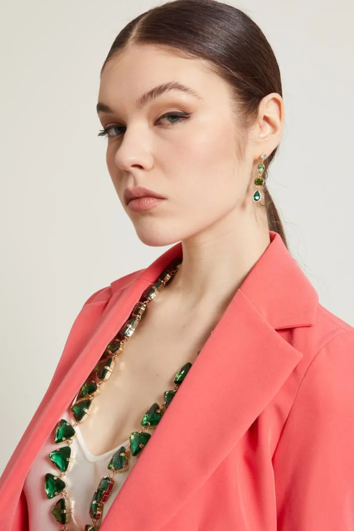 Orecchini con strass in vetro