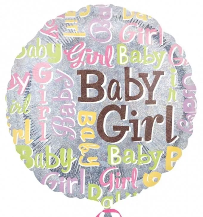 Palloncino Foil Baby Girl colorato