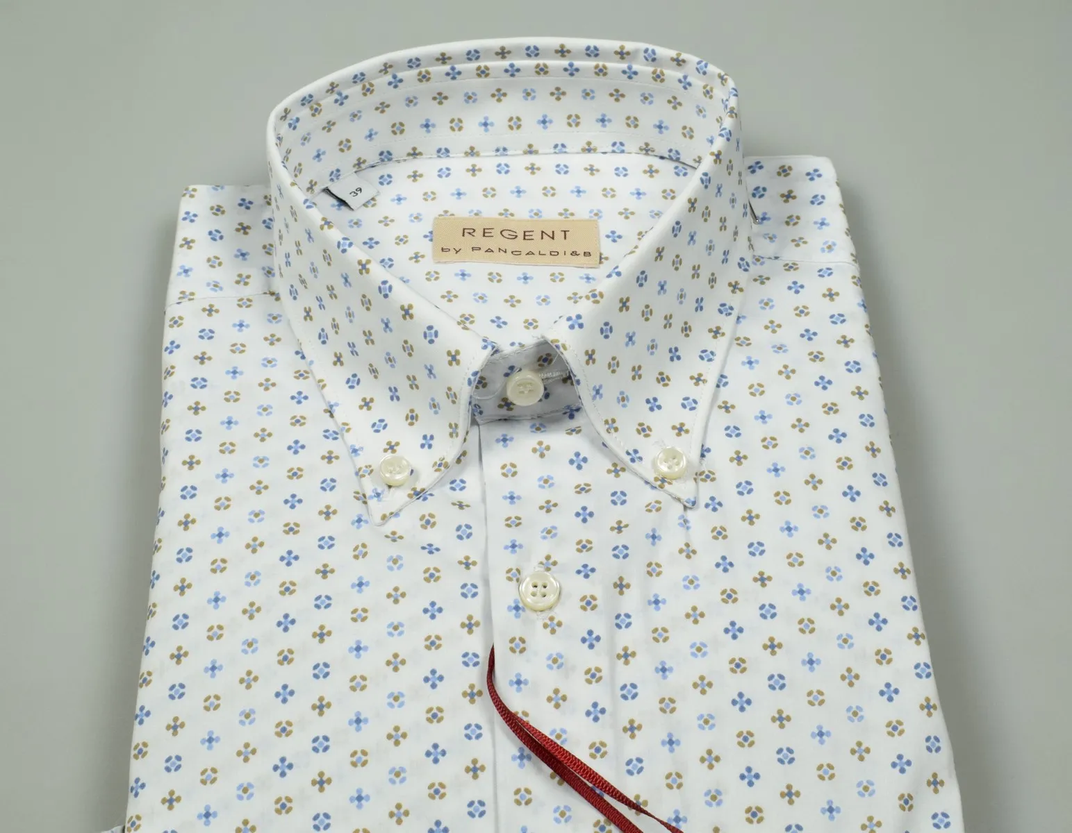 Pancaldi regular fit shirt in printed stretch cotton