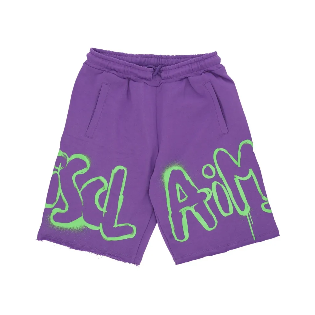 pantalone corto tuta uomo big logo short PURPLE
