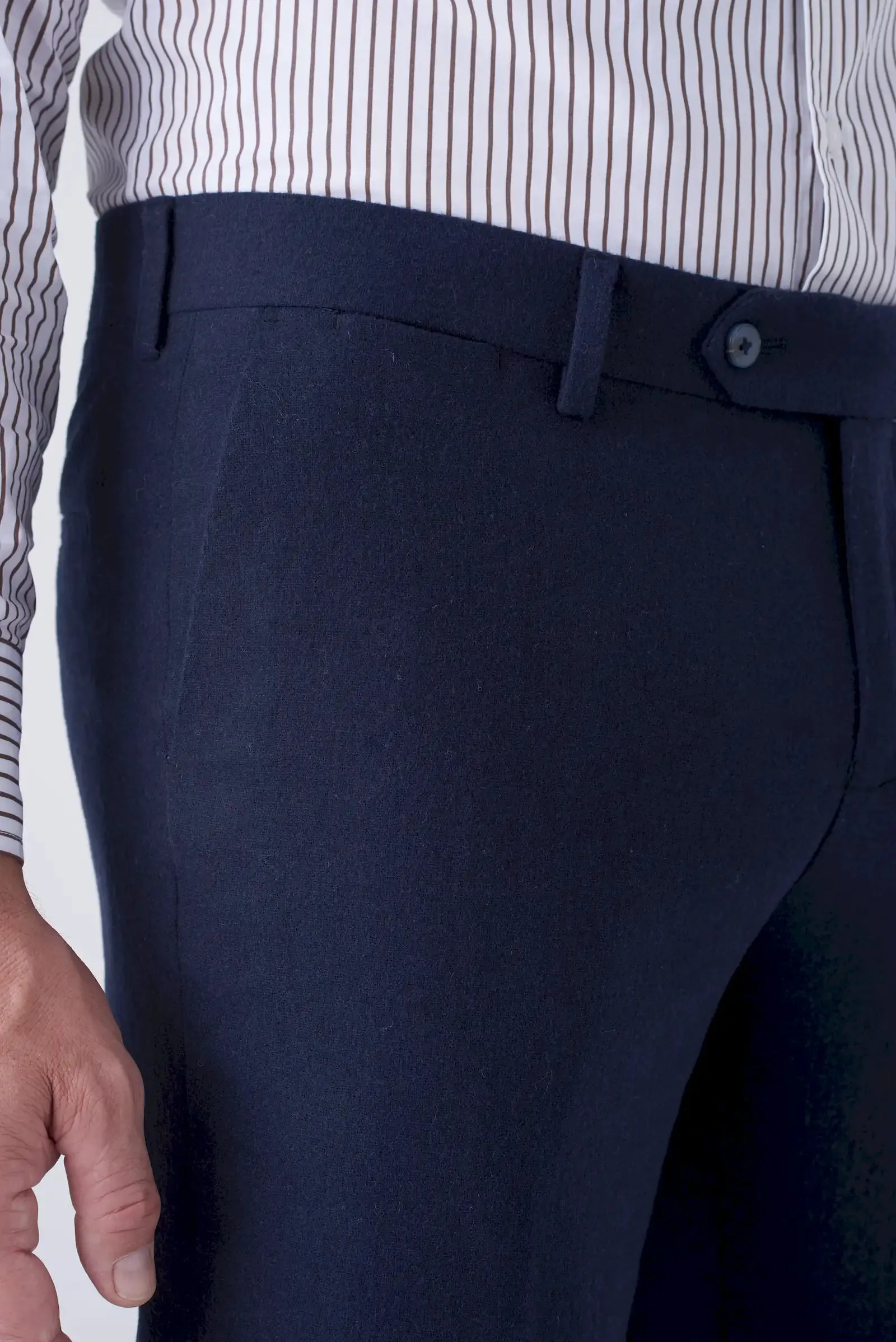 Pantaloni classici in lana rasata