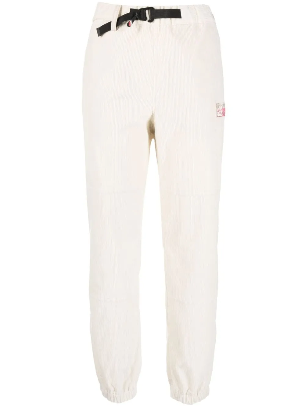 Pantaloni sportivi con applicazione in bianco - donna