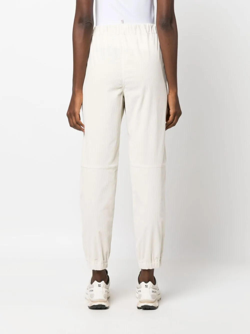 Pantaloni sportivi con applicazione in bianco - donna