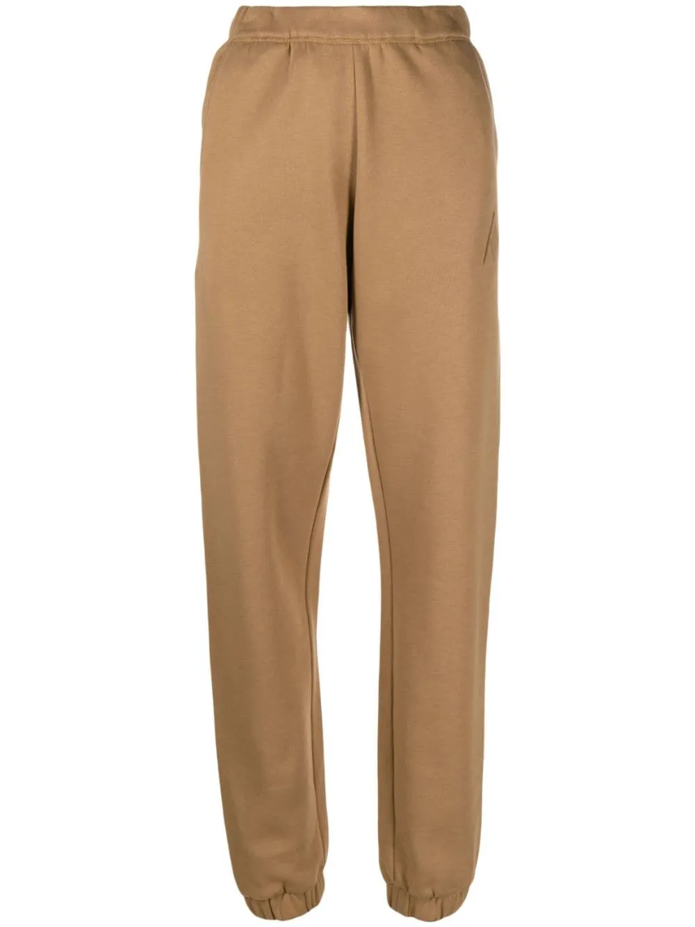 Pantaloni sportivi con ricamo in marrone - donna