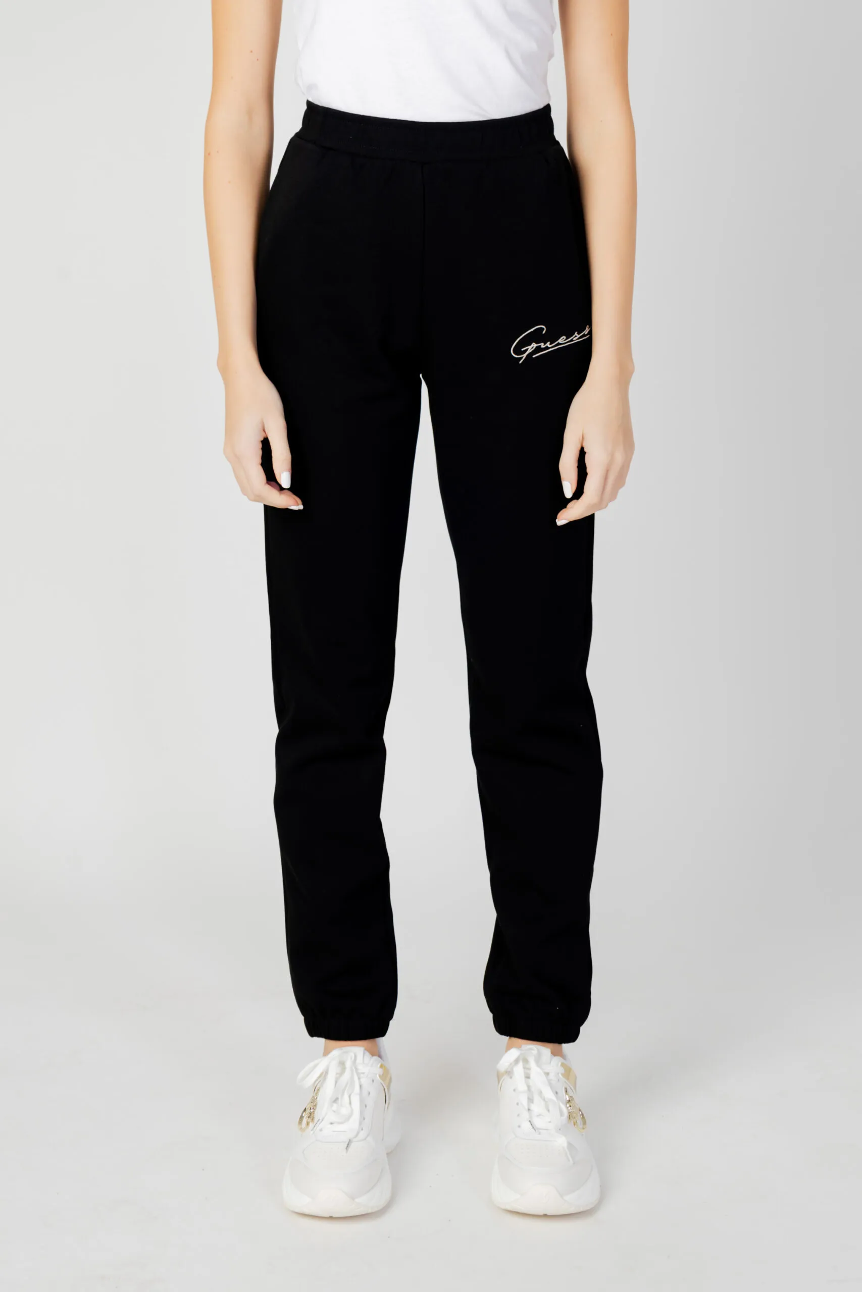 Pantaloni sportivi Guess Active ALLYCIA CUFF LONG Nero