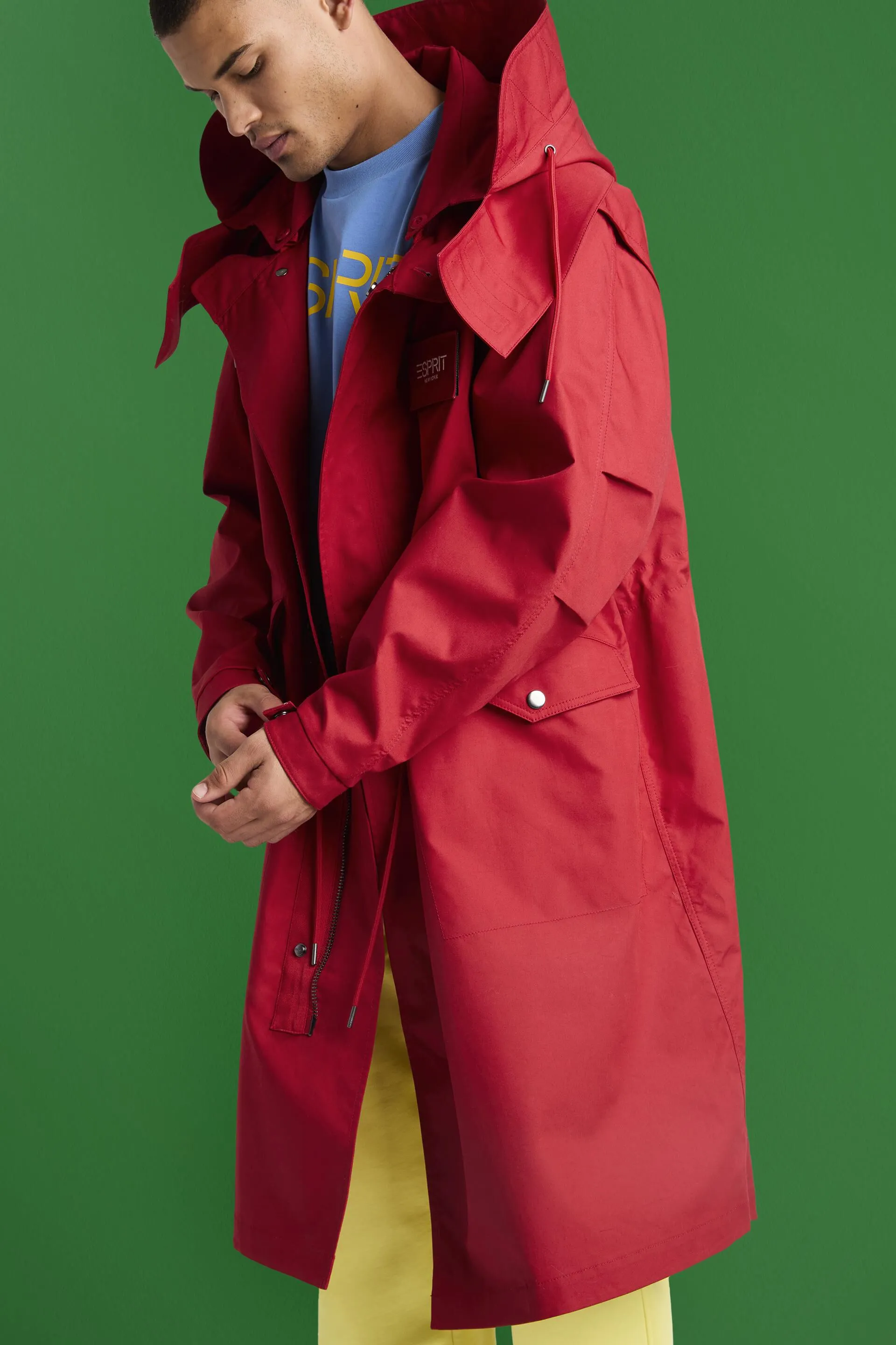 Parka con cappuccio e maniche rimovibili