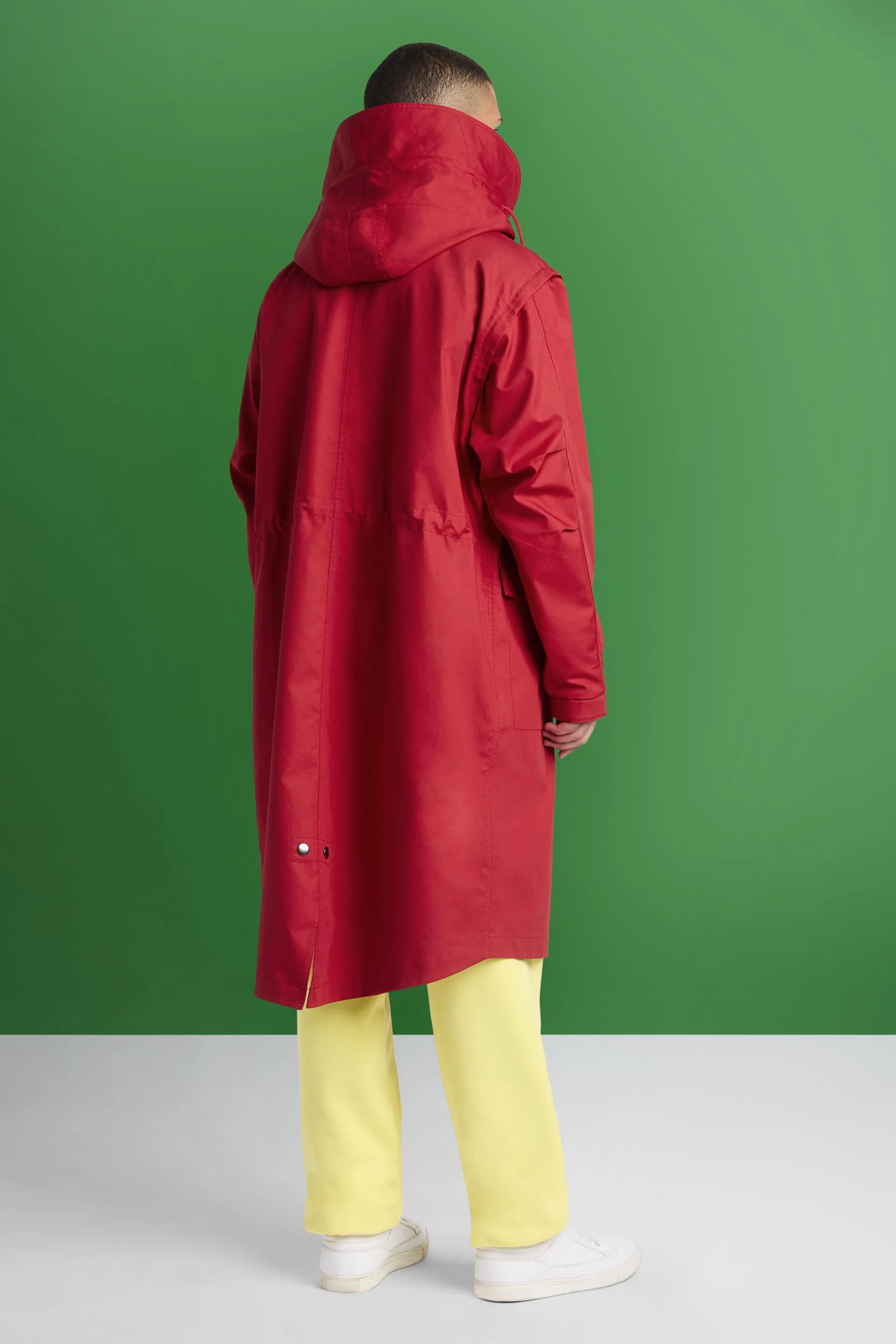 Parka con cappuccio e maniche rimovibili