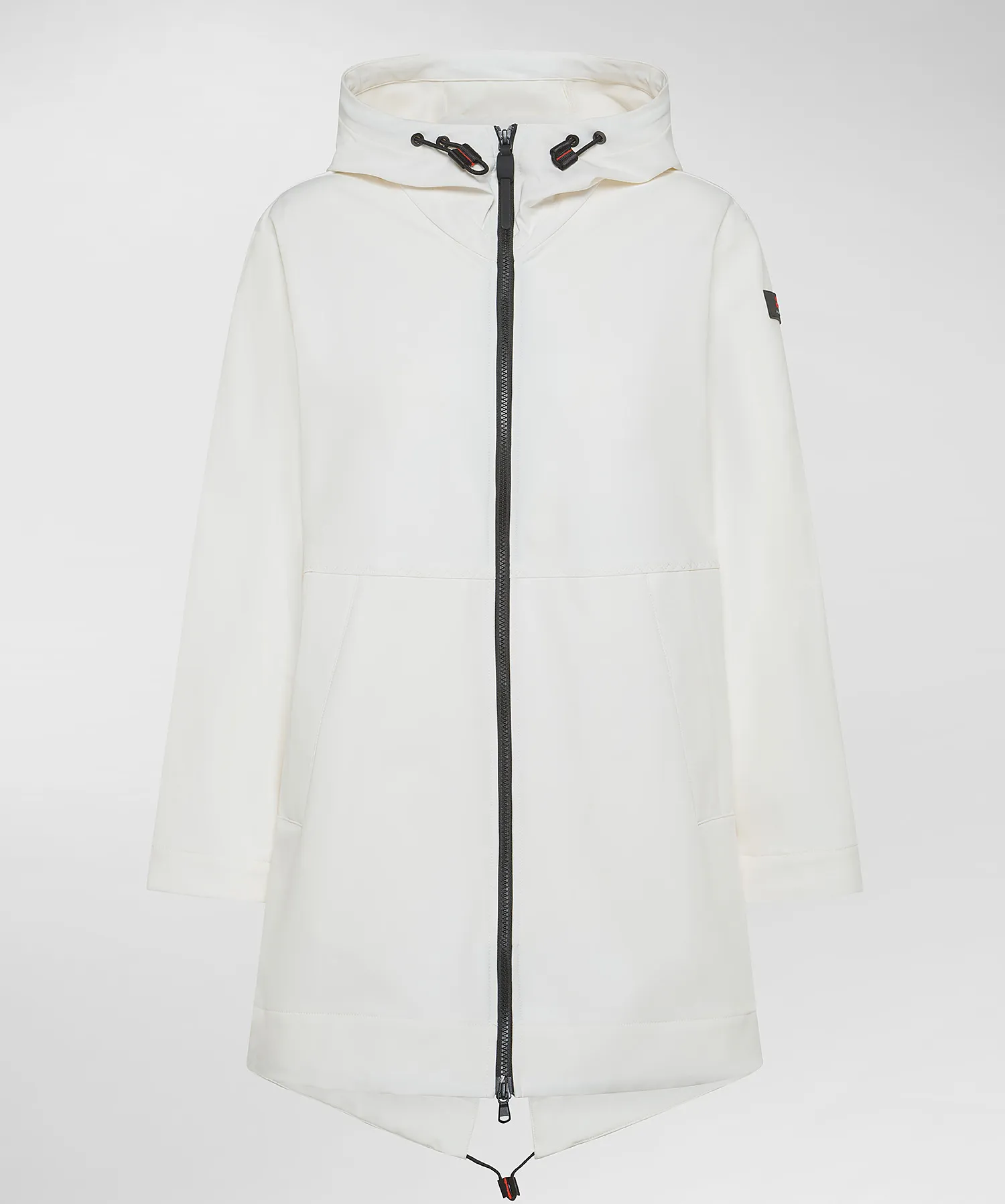 Parka fishtail in nylon stretch