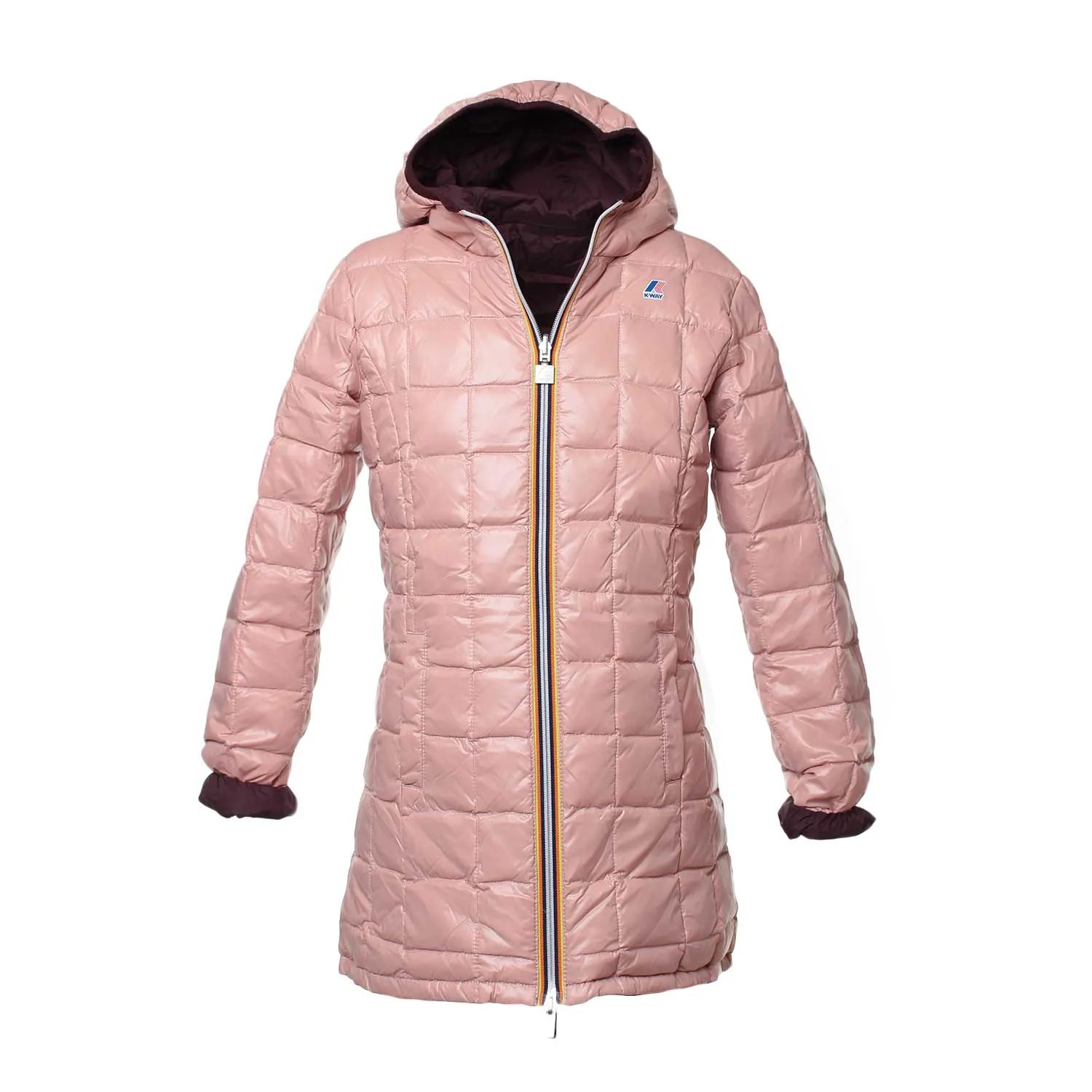 Parka Girl Double Marrone E Rosa