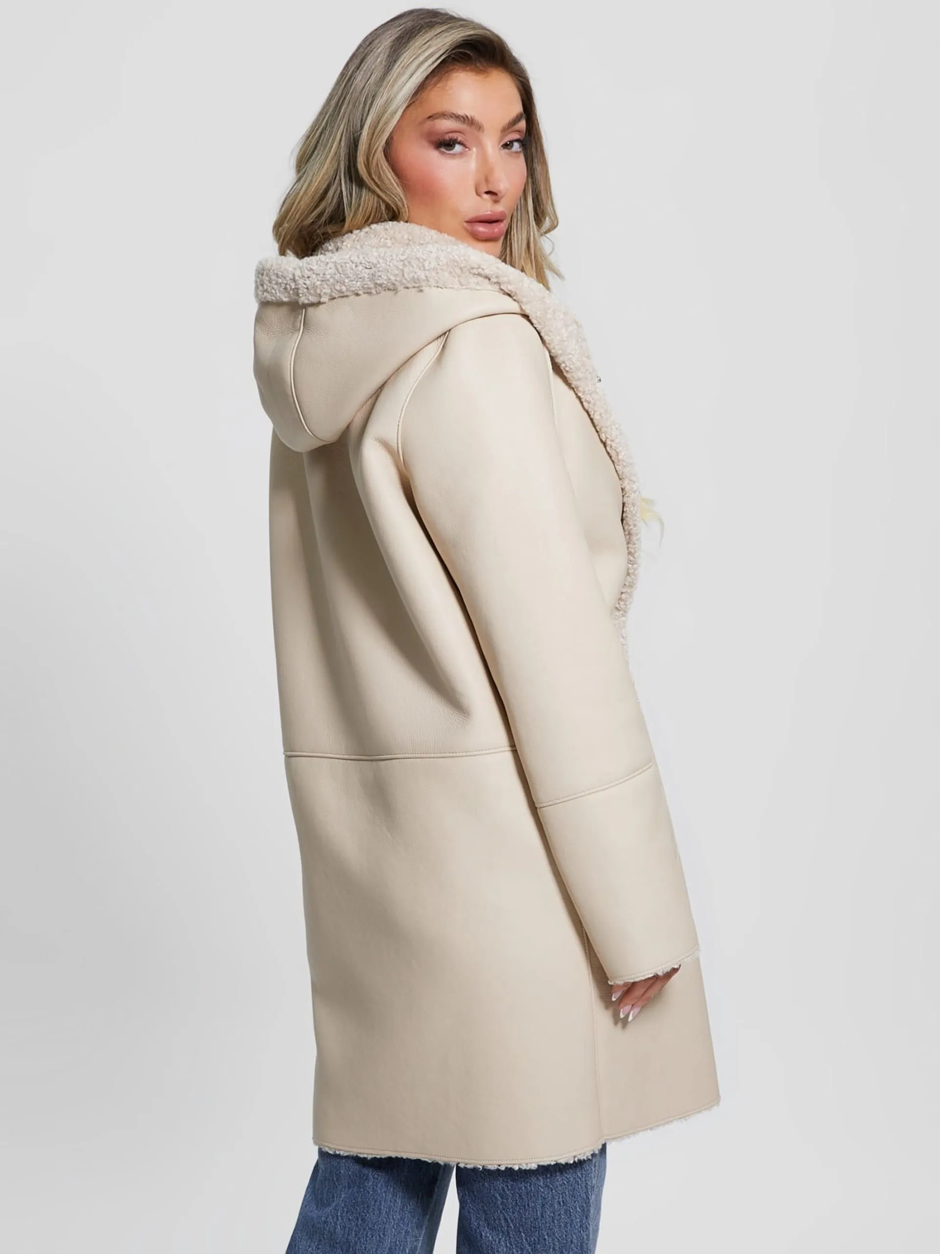 Parka in similpelle guess
