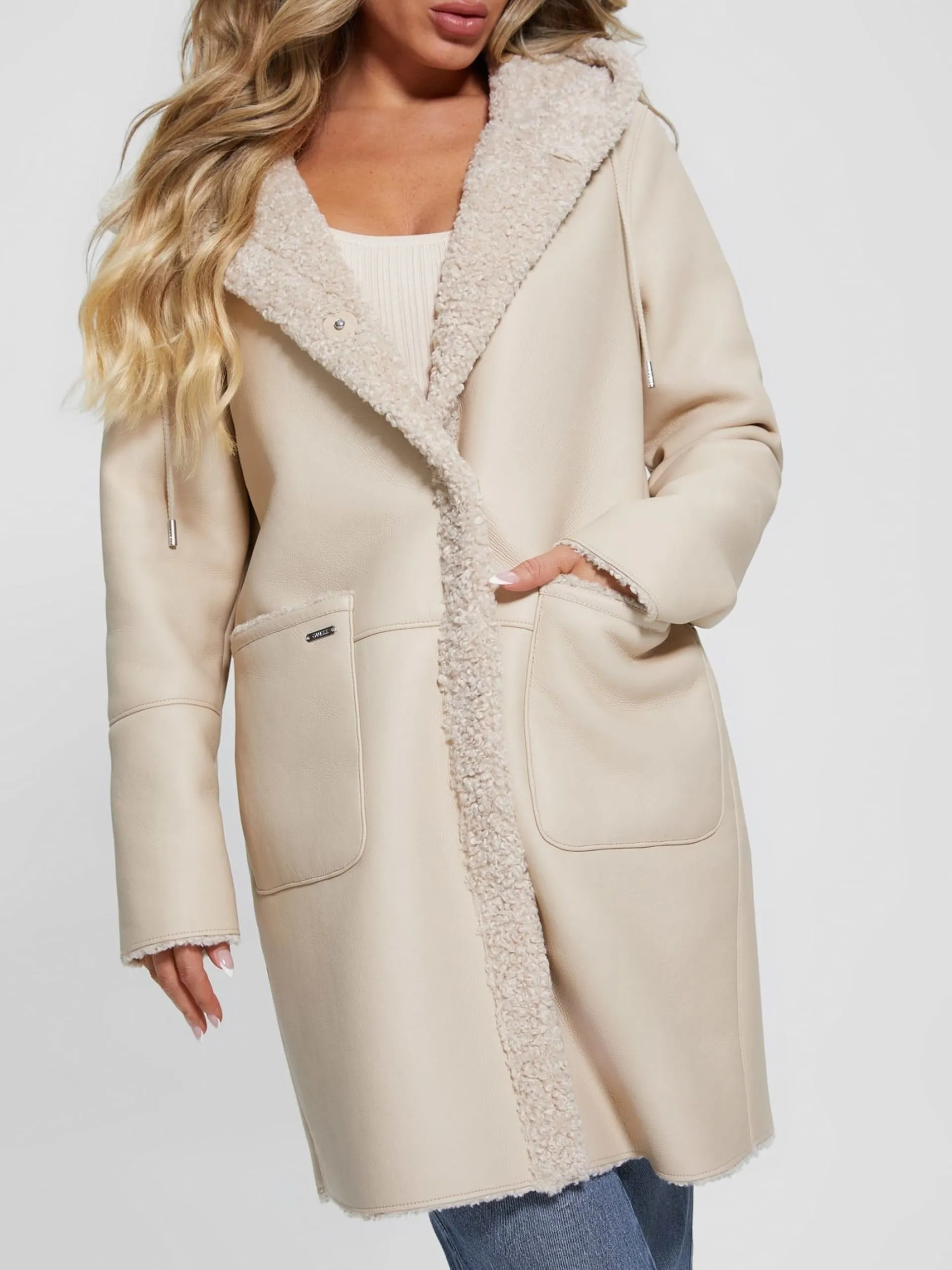 Parka in similpelle guess