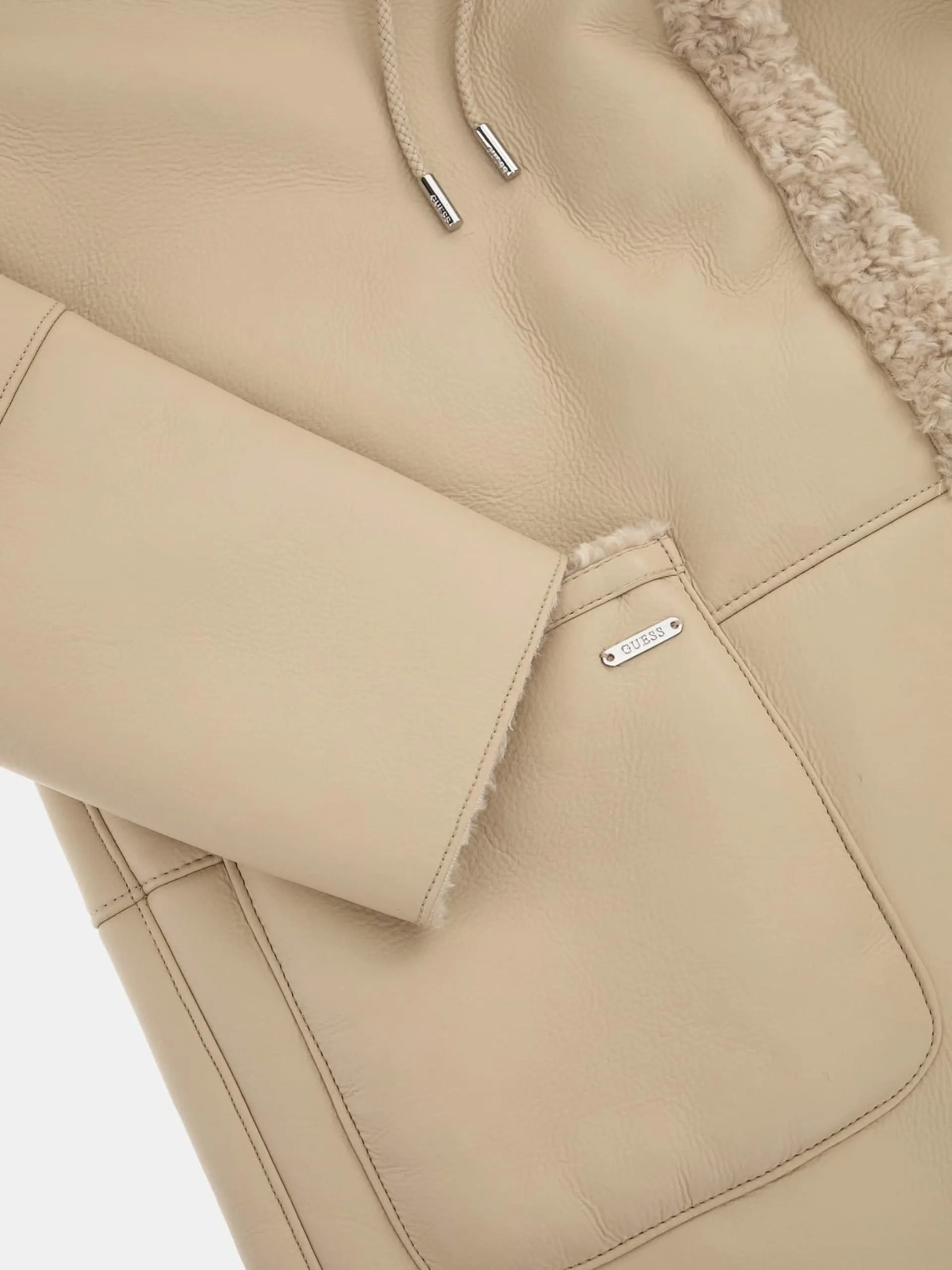 Parka in similpelle guess