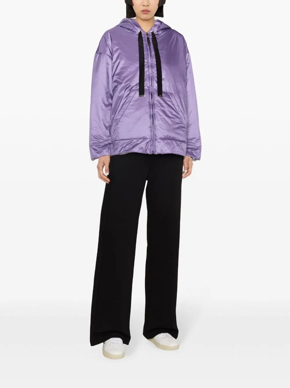 Parka reversibile greenbox in lilla - donna