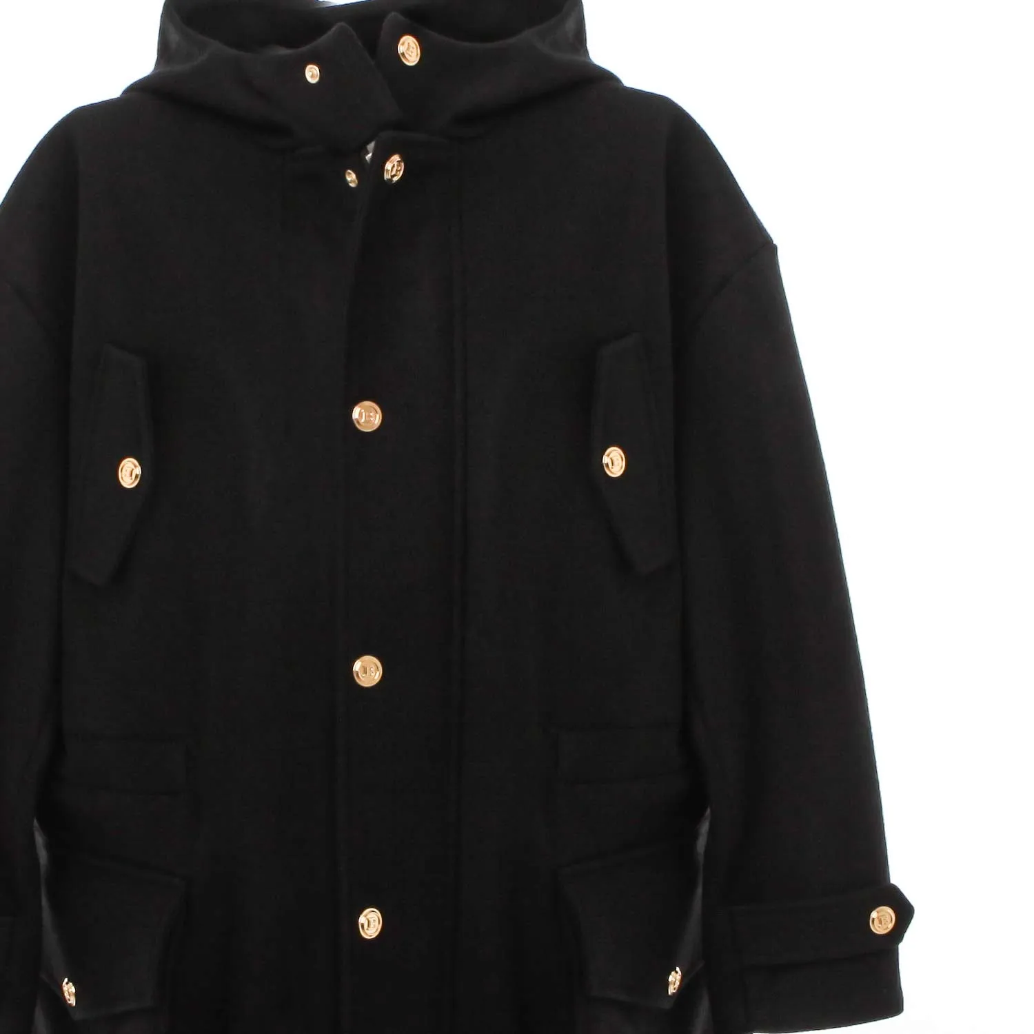 Parka Unisex Nero Di Lana Teenager
