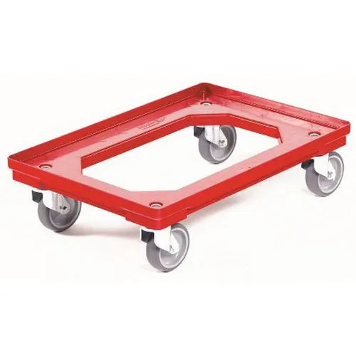 Pianale con rotelle PEHD per contenitori a norma europea - Portata 300 kg