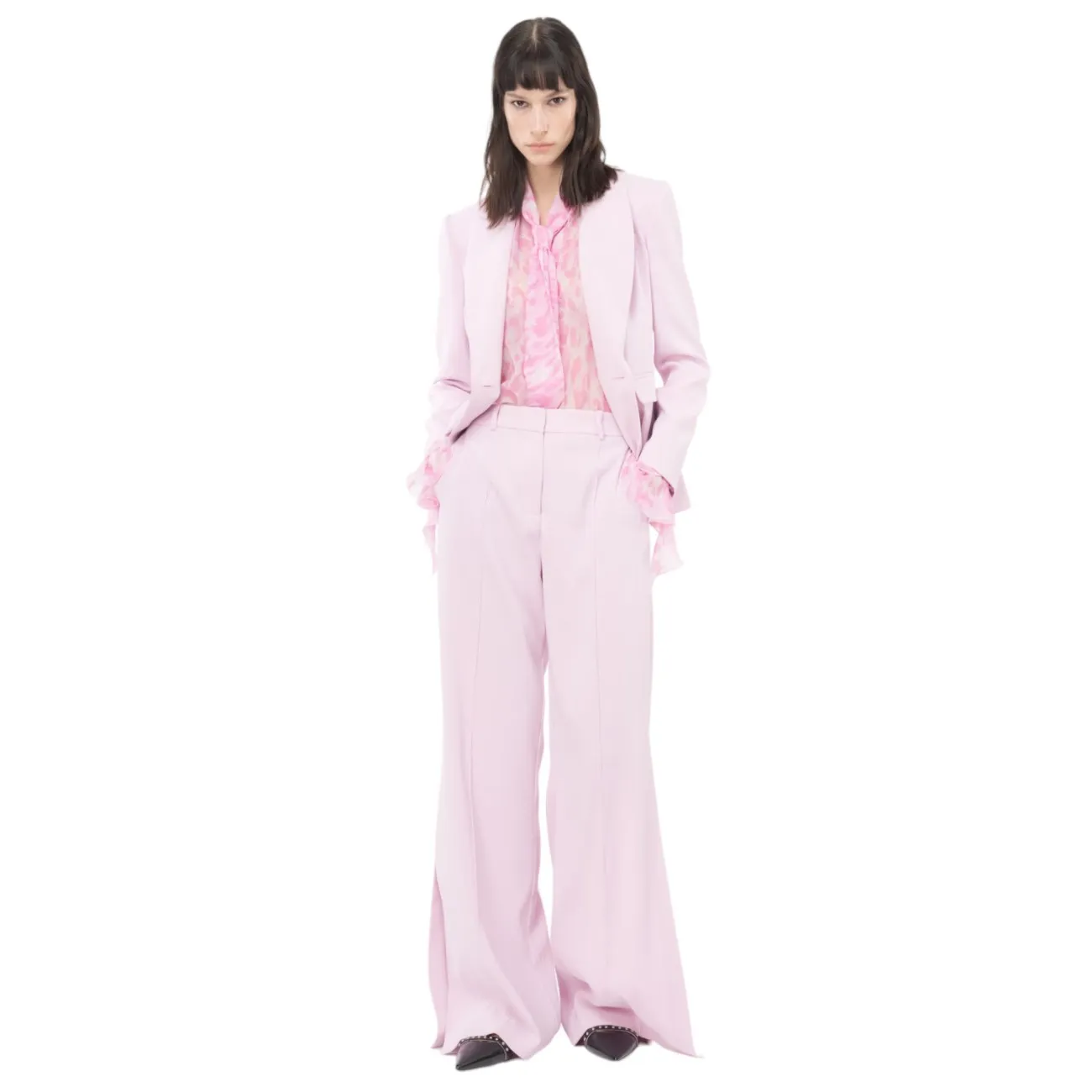 Pinko blazer doppiopetto rosa