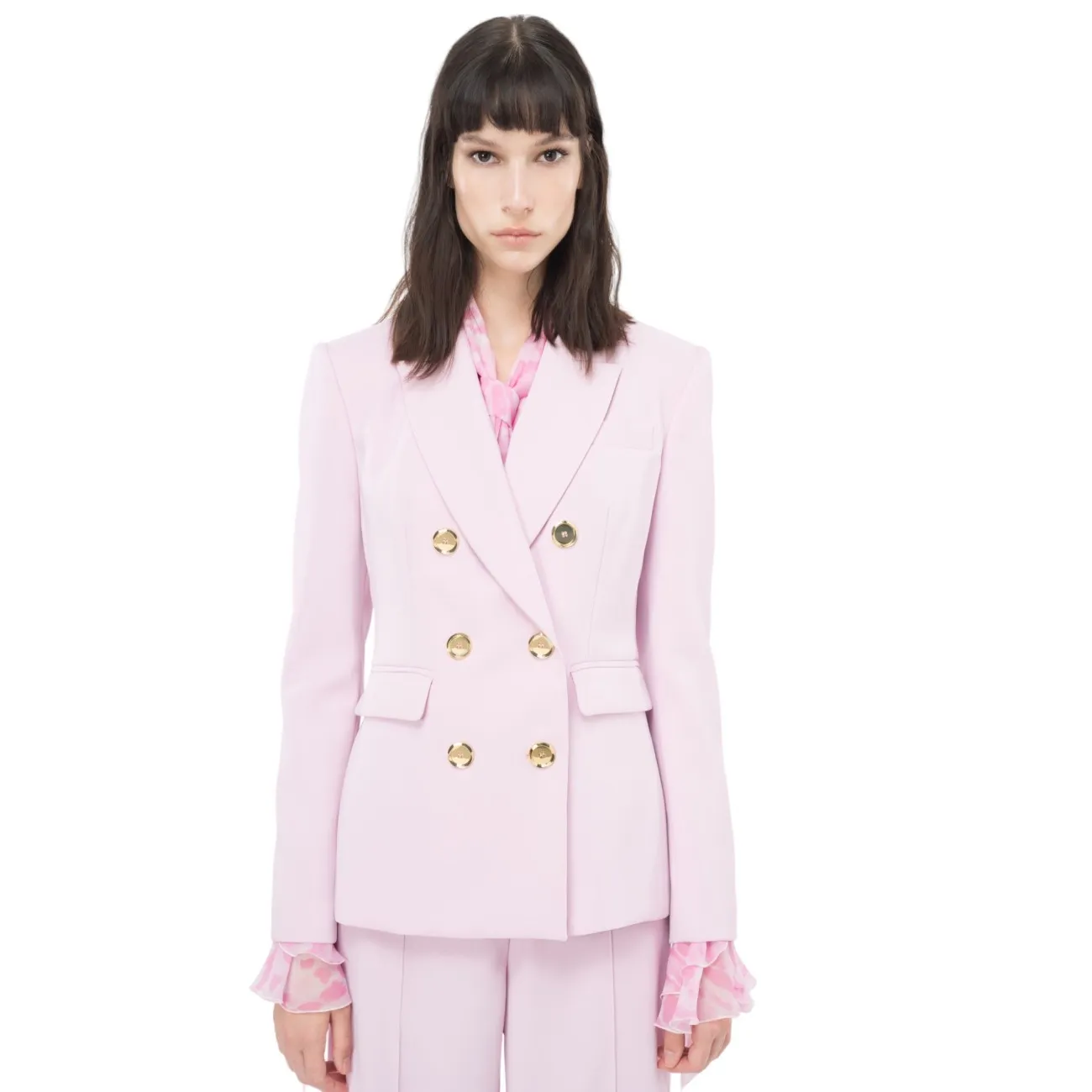Pinko blazer doppiopetto rosa