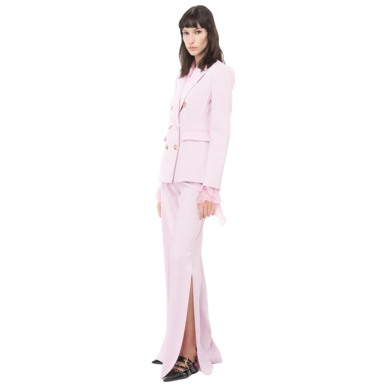 Pinko blazer doppiopetto rosa