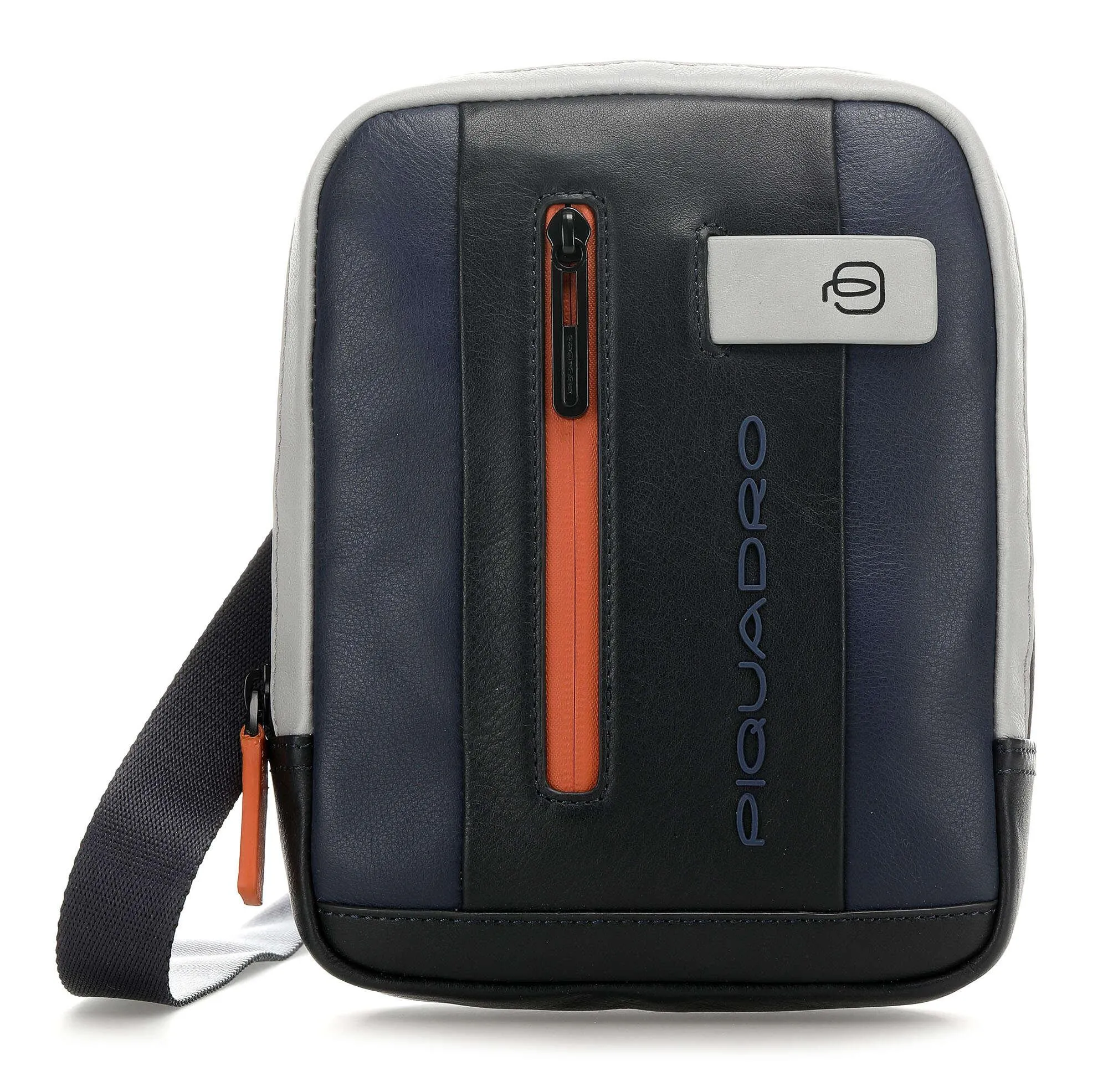  Piquadro Urban Borsa a tracolla pelle di vacchetta finemente grana blu scuro  
