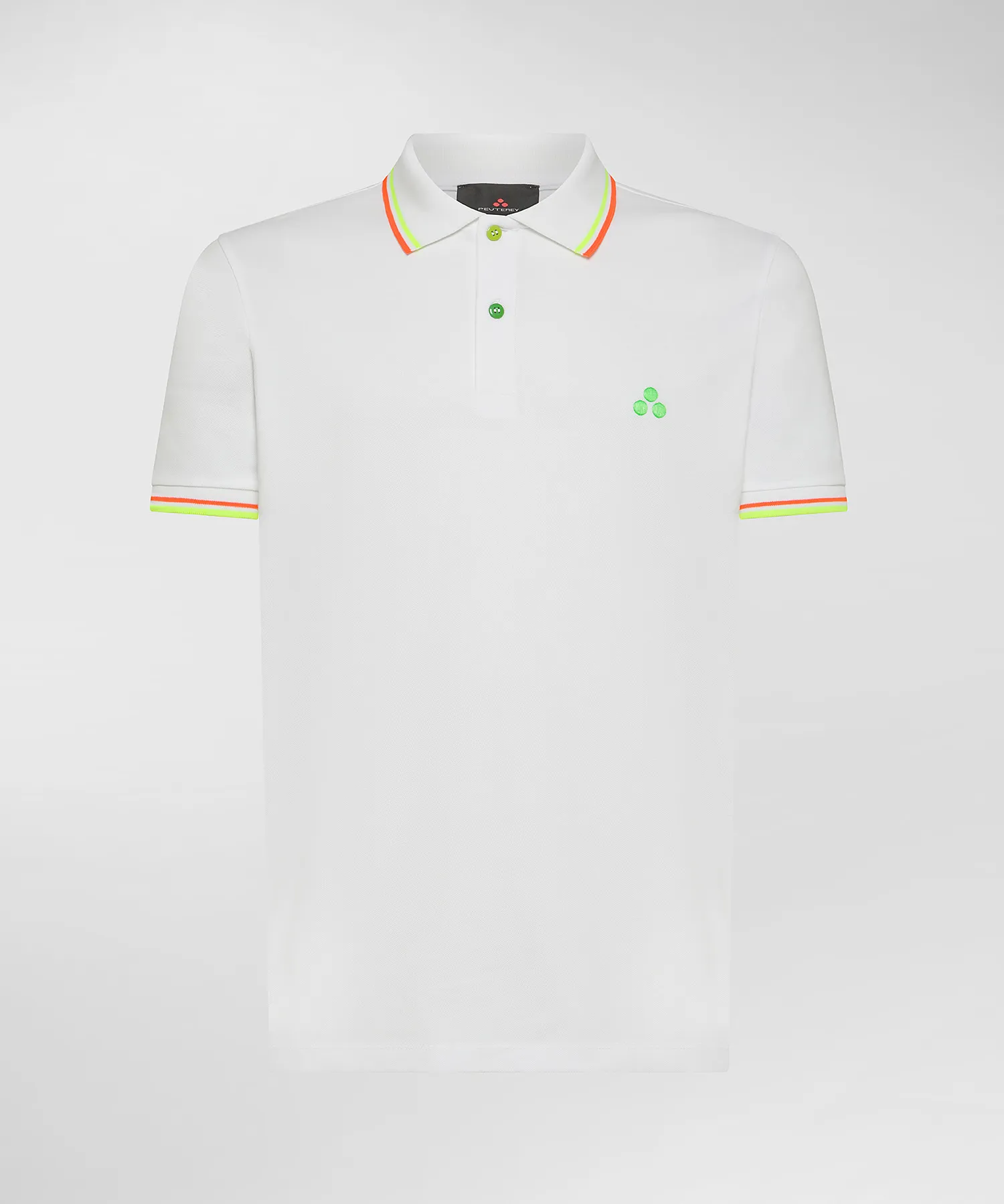 Polo in piquet con dettagli fluo