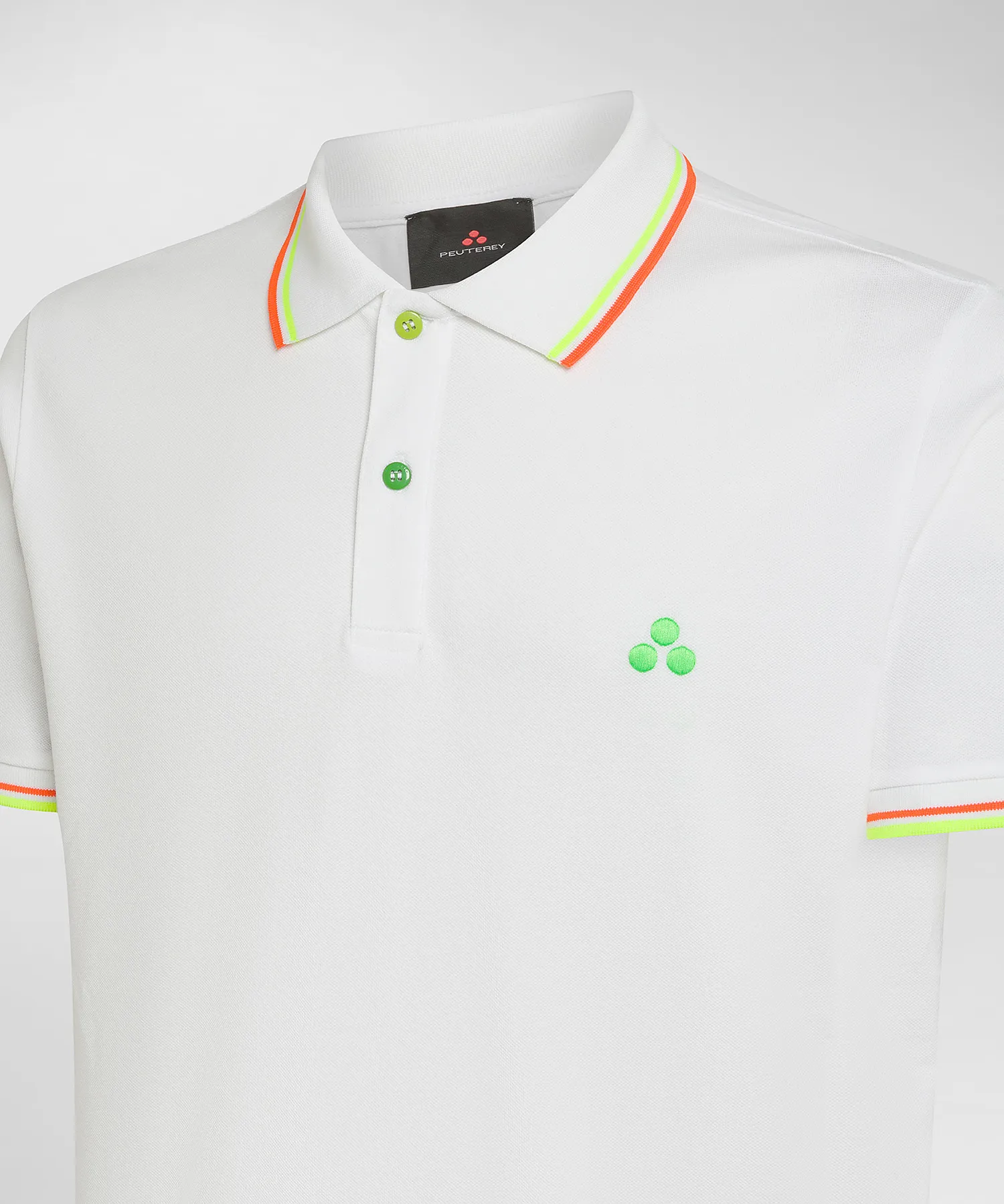 Polo in piquet con dettagli fluo