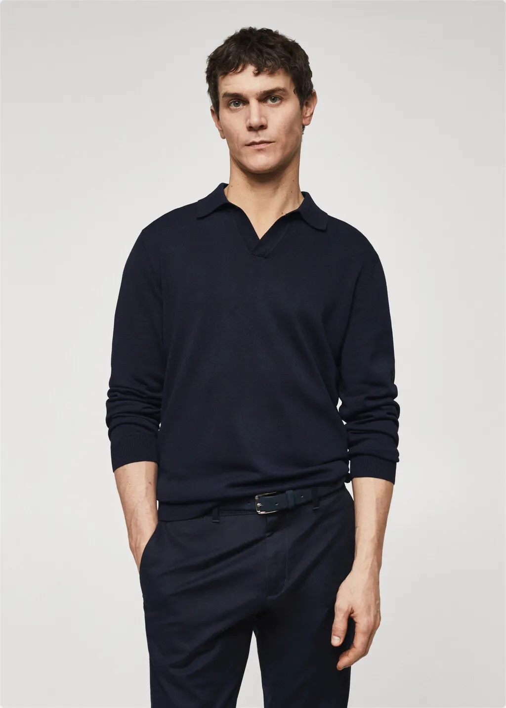 Polo maglia maniche lunghe