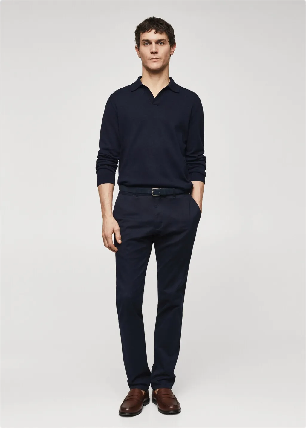Polo maglia maniche lunghe