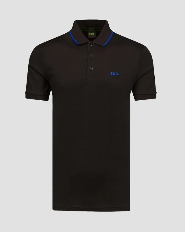 Polo nera da uomo Hugo Boss Paddy