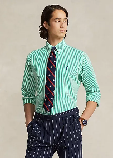 POLO RALPH LAUREN   CAMICIA IN POPELINE DI COTONE ELASTICIZZATO