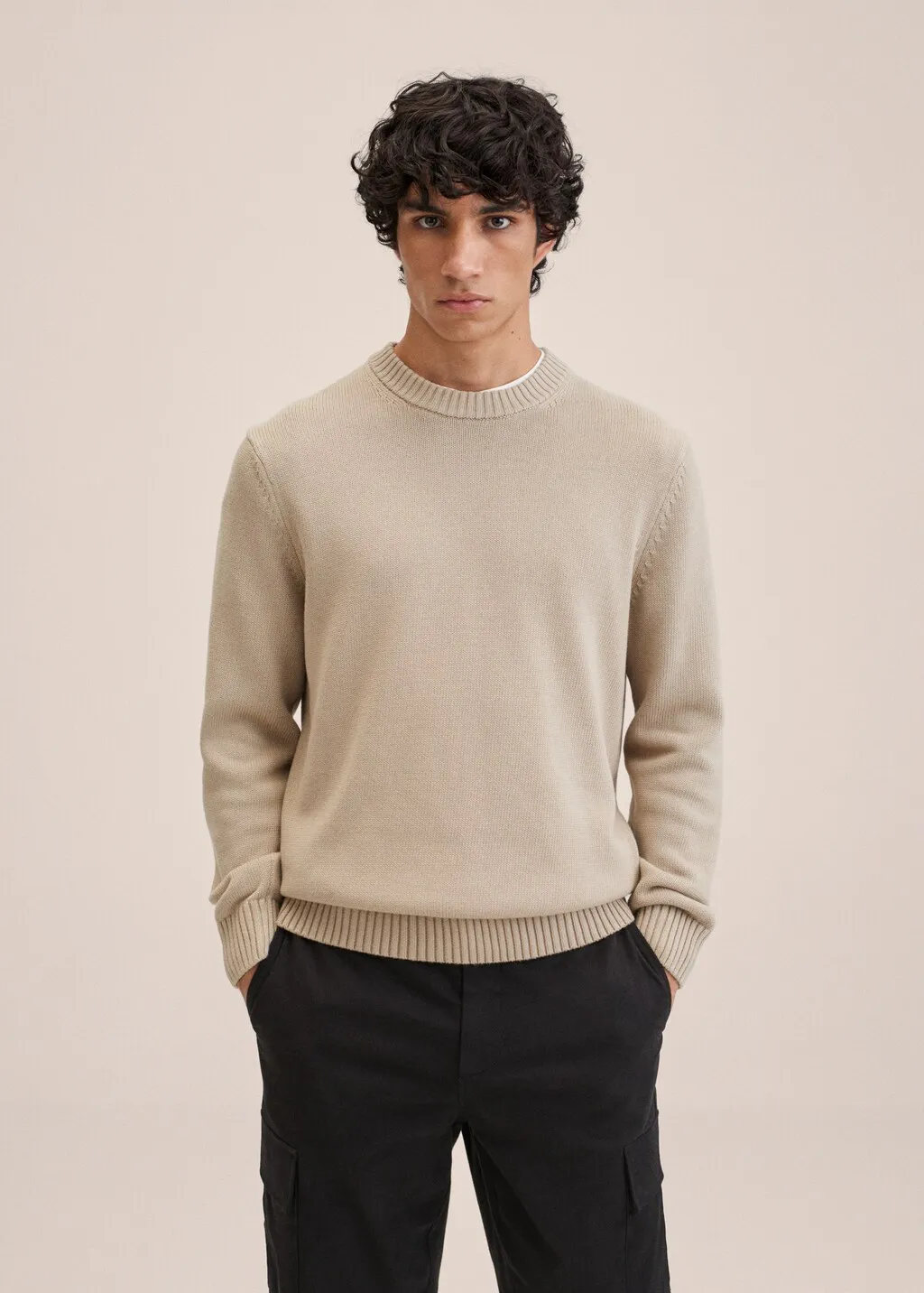 Pullover cotone testurizzato