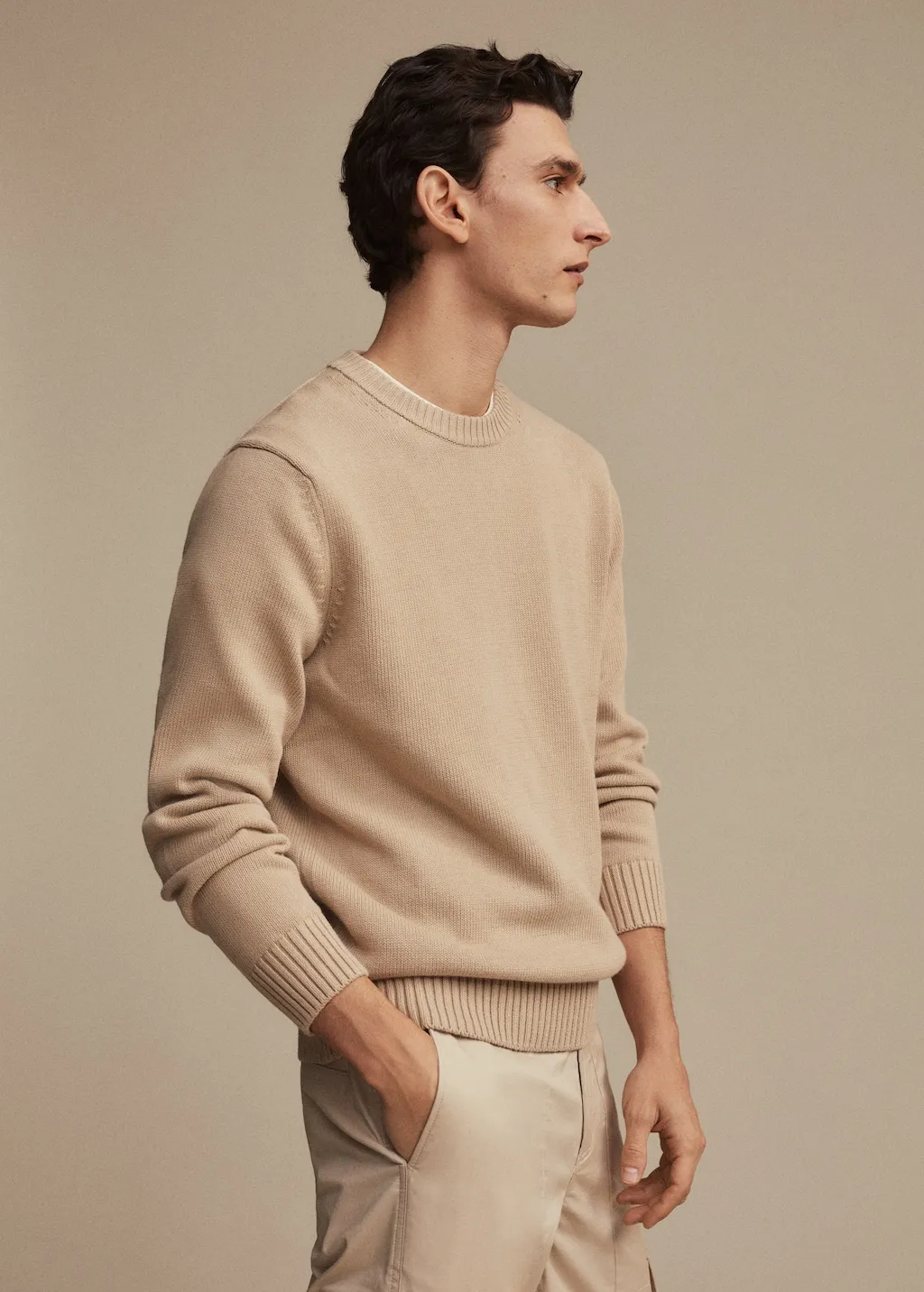 Pullover cotone testurizzato