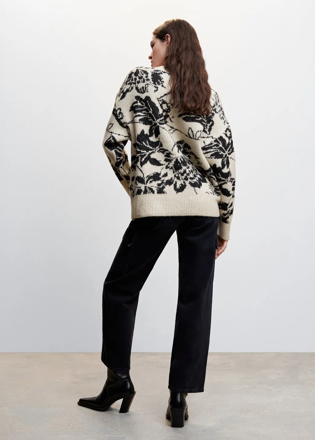 Pullover maglia fiori