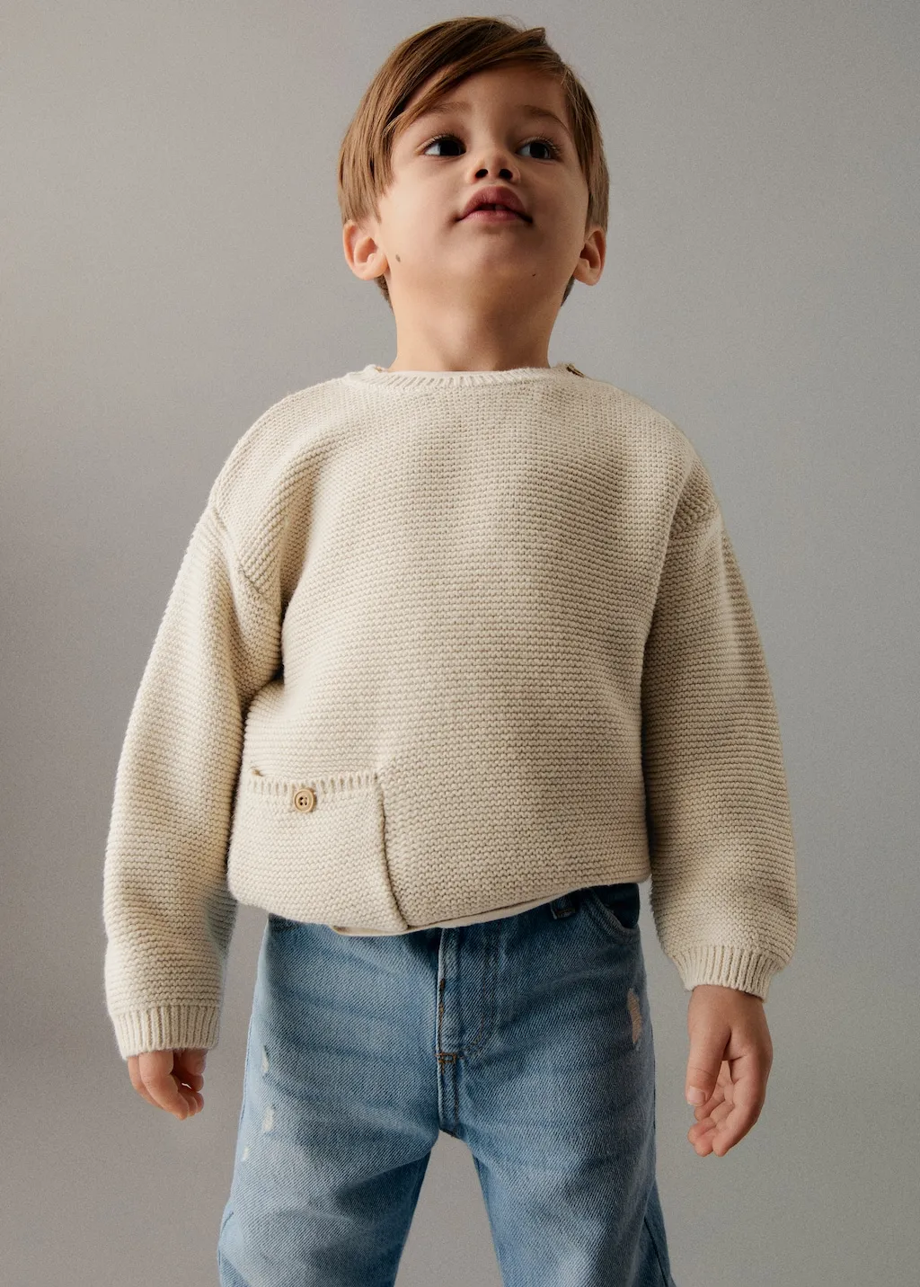 Pullover melangiato cotone