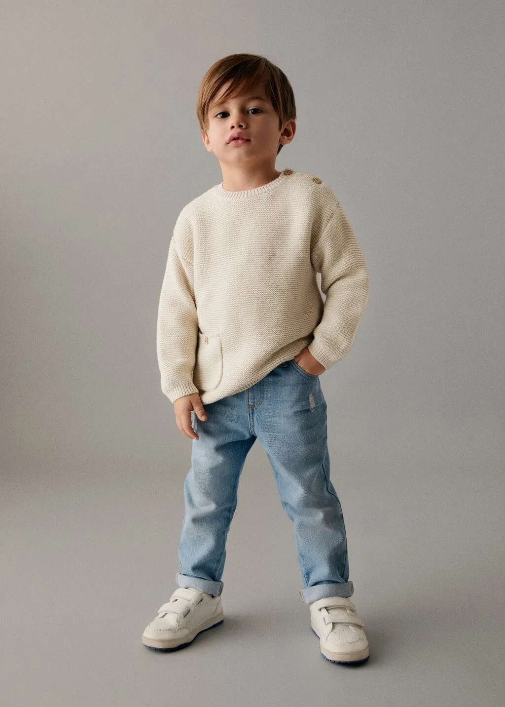 Pullover melangiato cotone